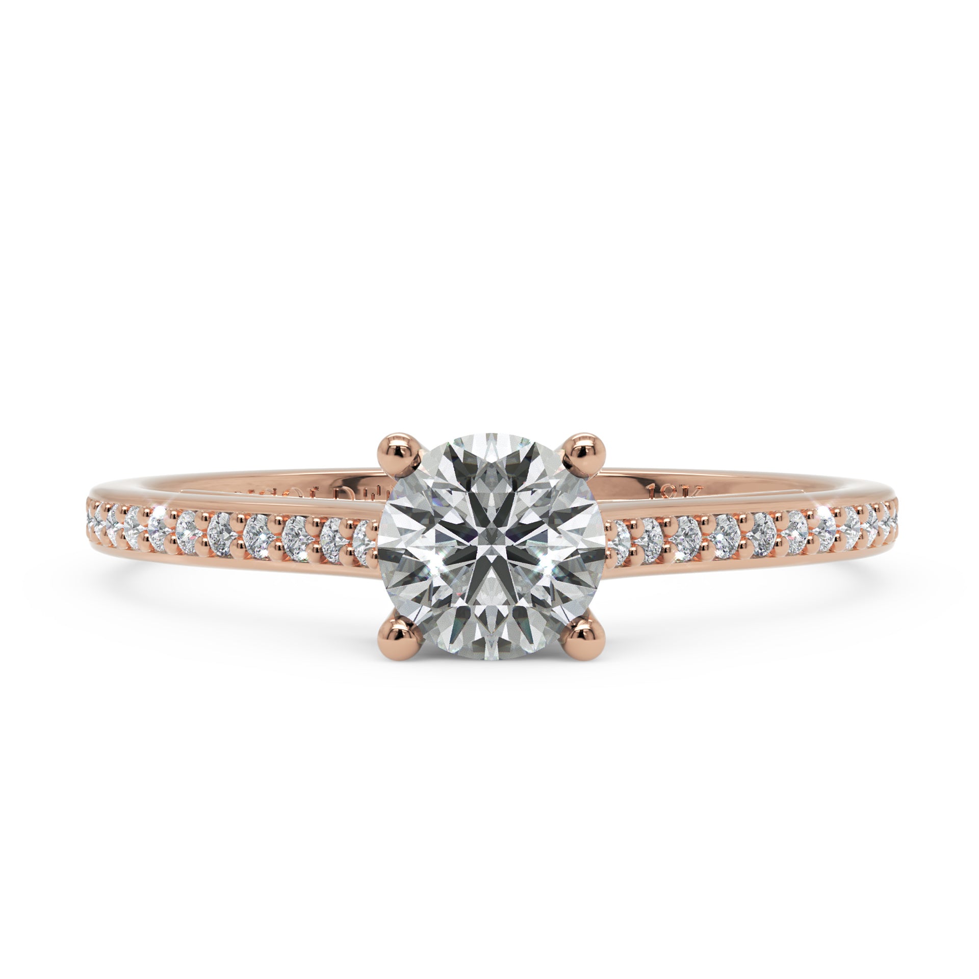 Anel de Noivado Stellae II Moissanite 0,50 ct em Ouro 18K