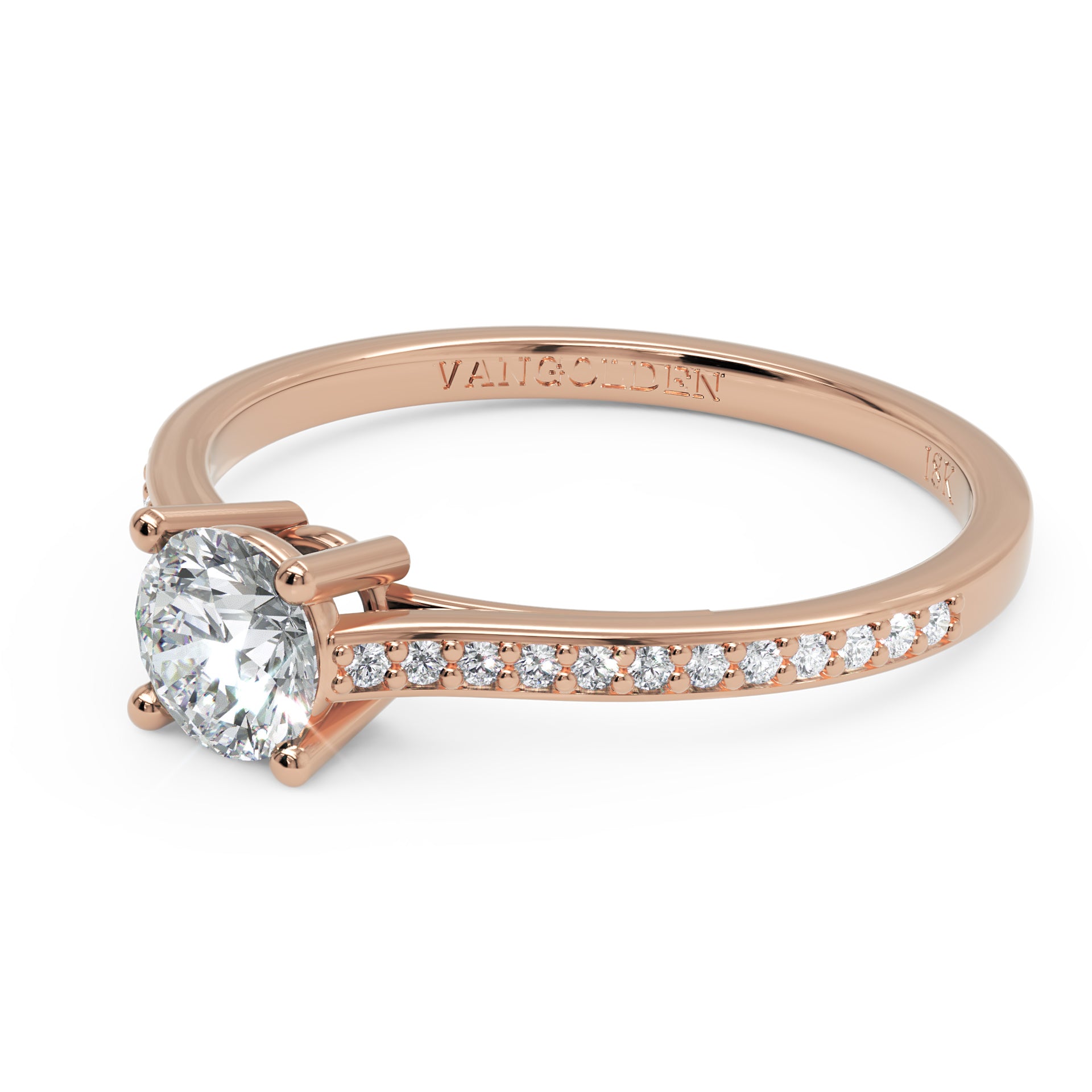 Anel de Noivado Stellae II Moissanite 0,50 ct em Ouro 18K