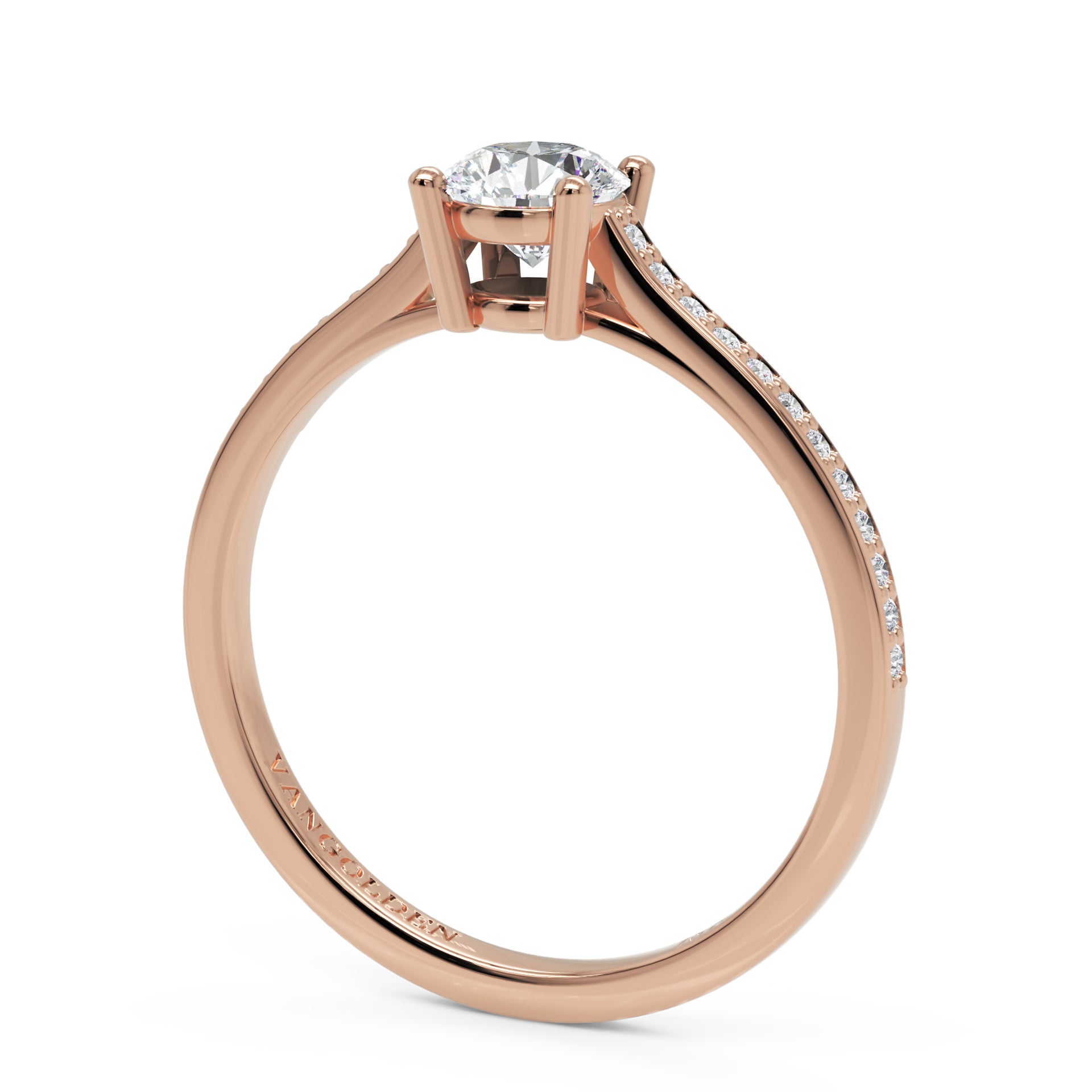 Anel de Noivado Stellae II Moissanite 0,50 ct em Ouro 18K