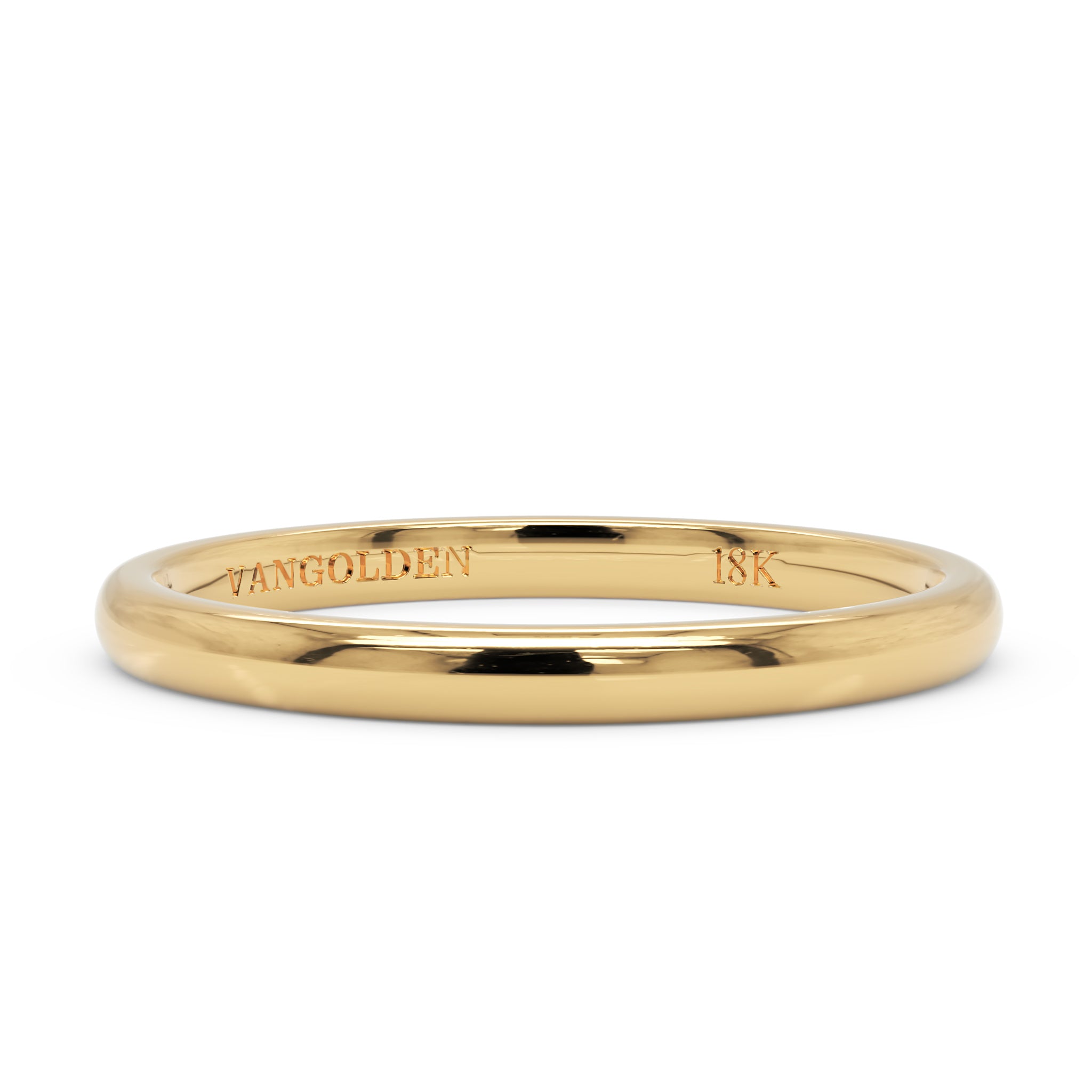 Aliança Abaulada 2mm em Ouro 18K (unidade)