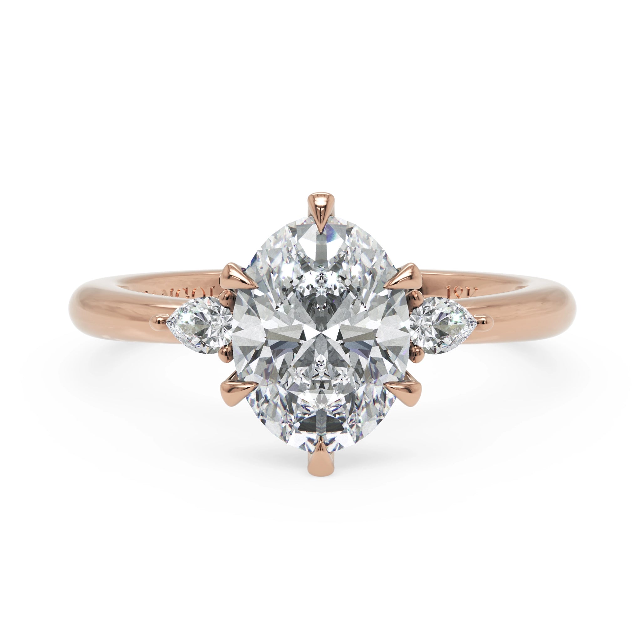 Anel de Noivado Midnight Sun Moissanite 1,5 ct em Ouro 18K