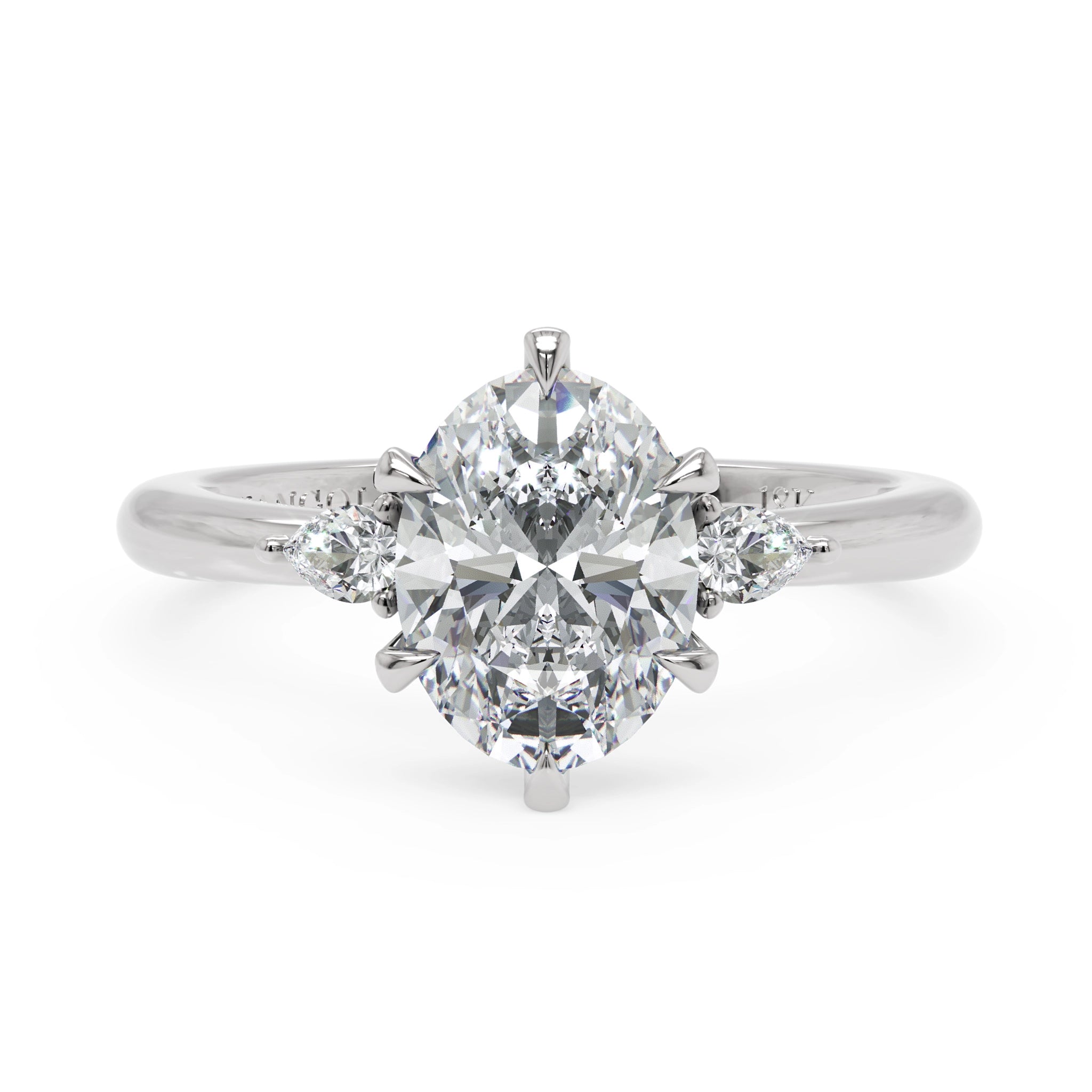 Anel de Noivado Midnight Sun Moissanite 1,5 ct em Ouro 18K