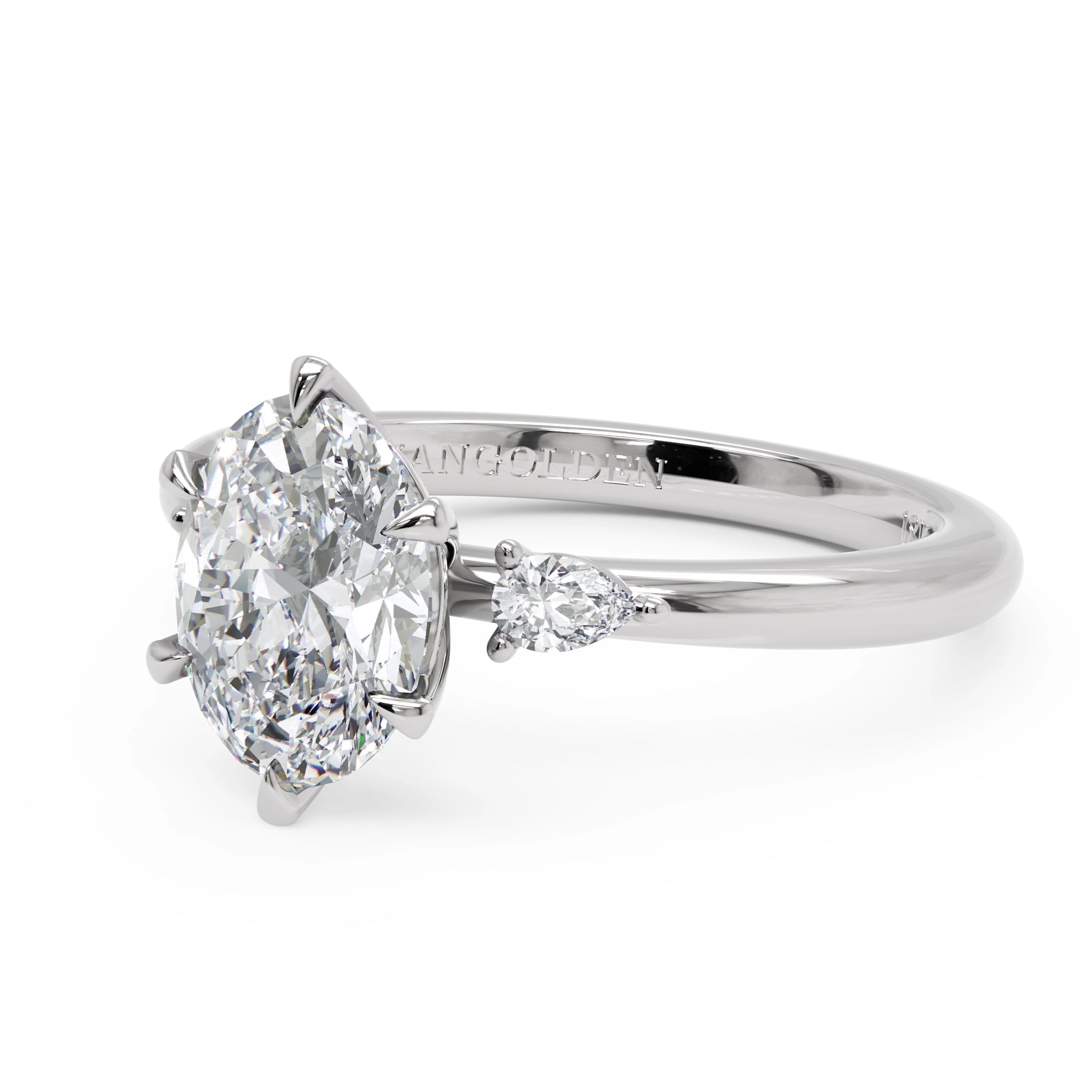 Anel de Noivado Midnight Sun Moissanite 1,5 ct em Ouro 18K