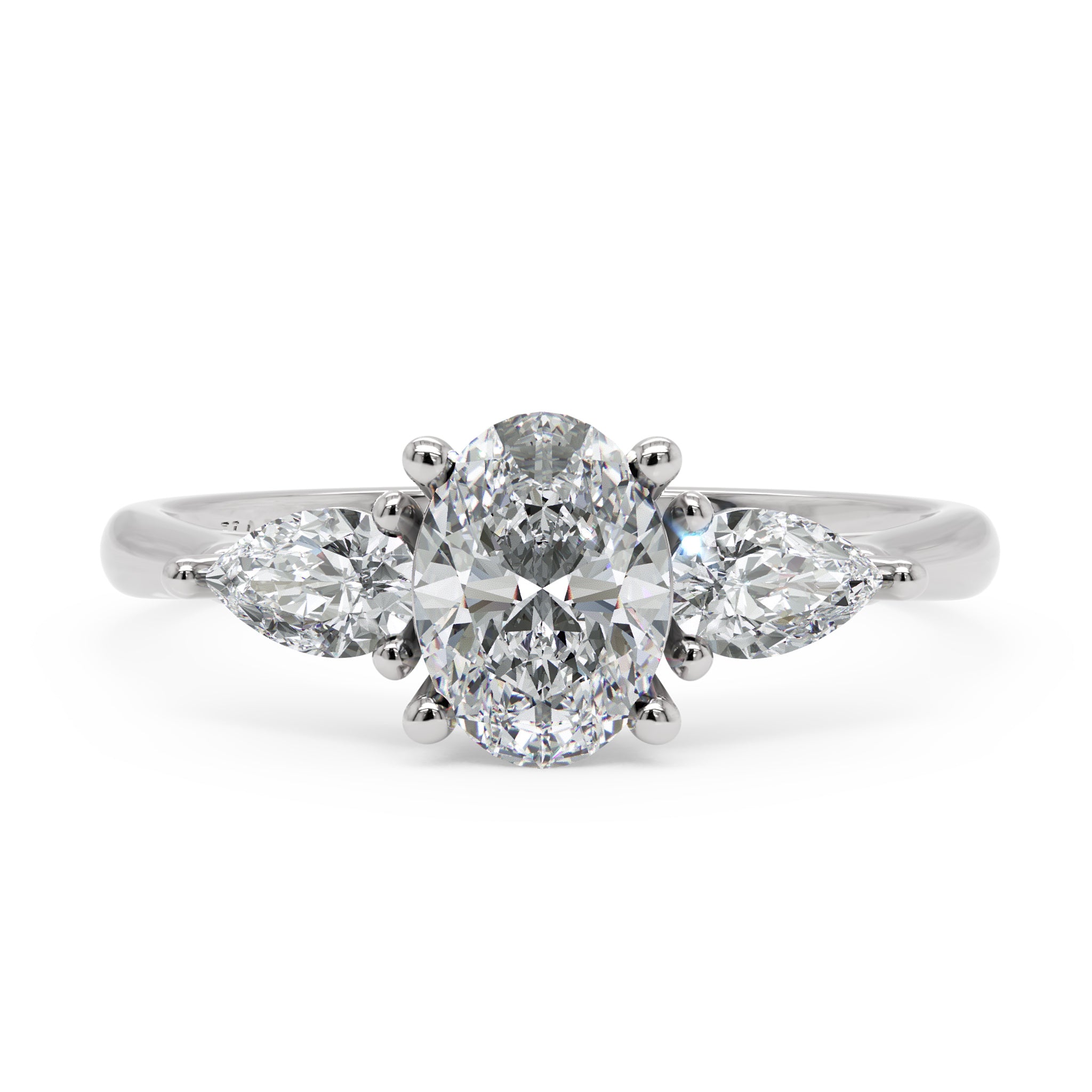 Anel de Noivado Valley Moissanite 1,0ct em Ouro 18K