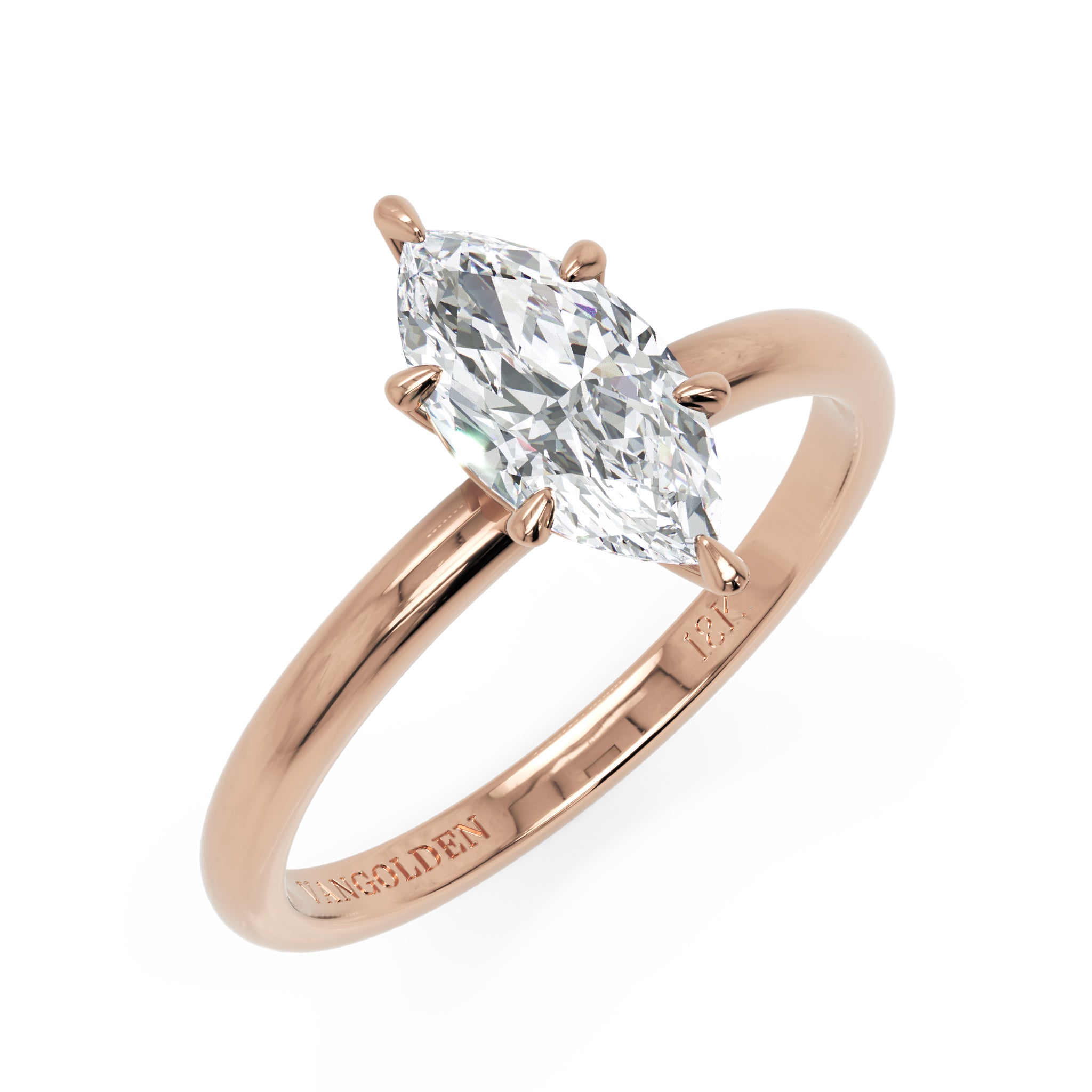 Anel de Noivado Eda Diamante de Laboratório 0,70 ct em Ouro 18K