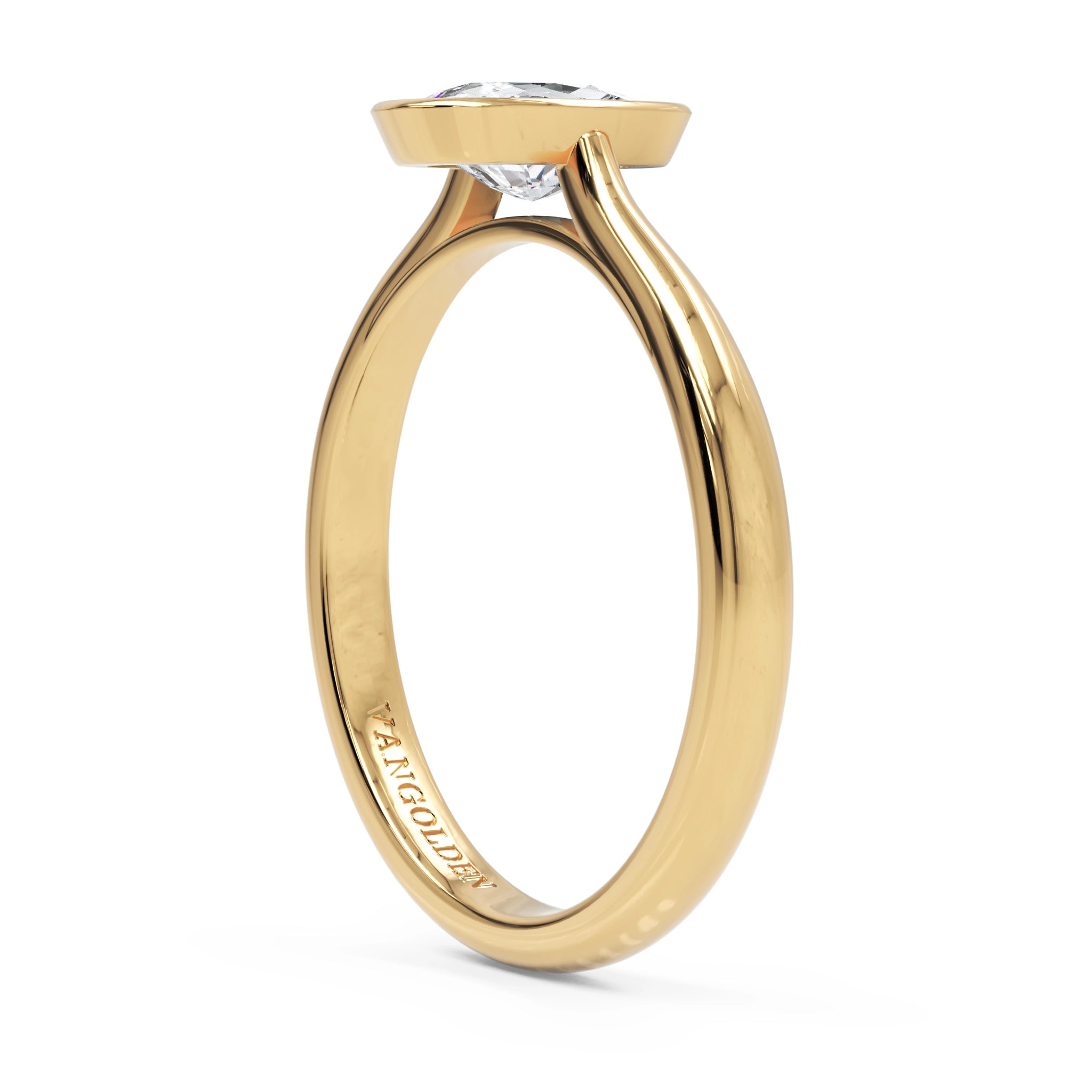 Anel de Noivado Dune Diamante de Laboratório 1 ct em Ouro 18K