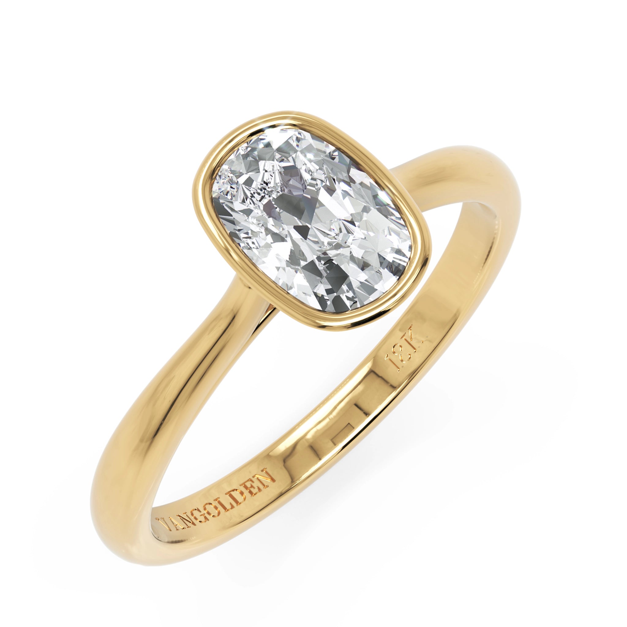 Anel de Noivado Dune Diamante de Laboratório 1 ct em Ouro 18K