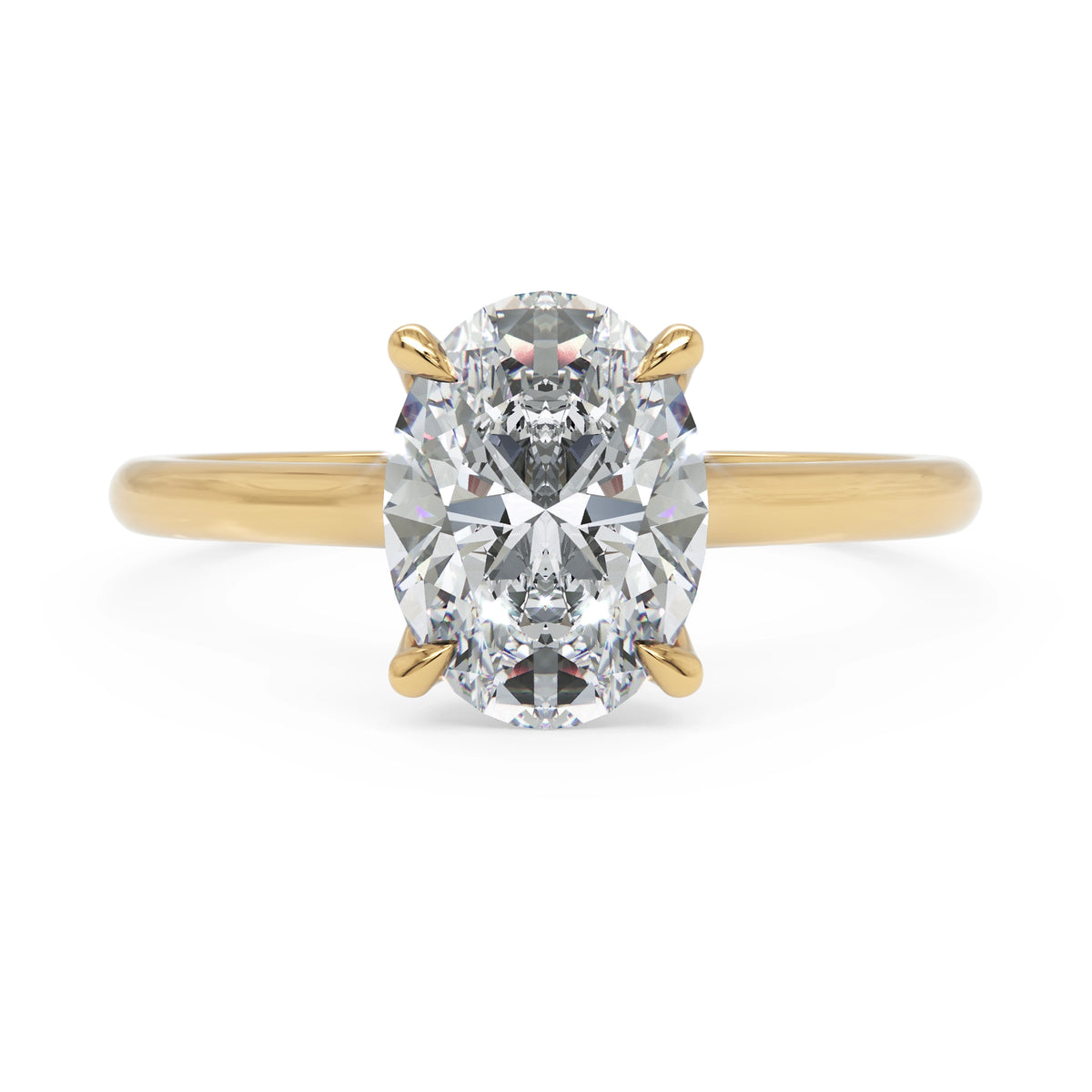 Anel de Noivado Tulip Diamante de Laboratório 1,5 ct em Ouro 18K