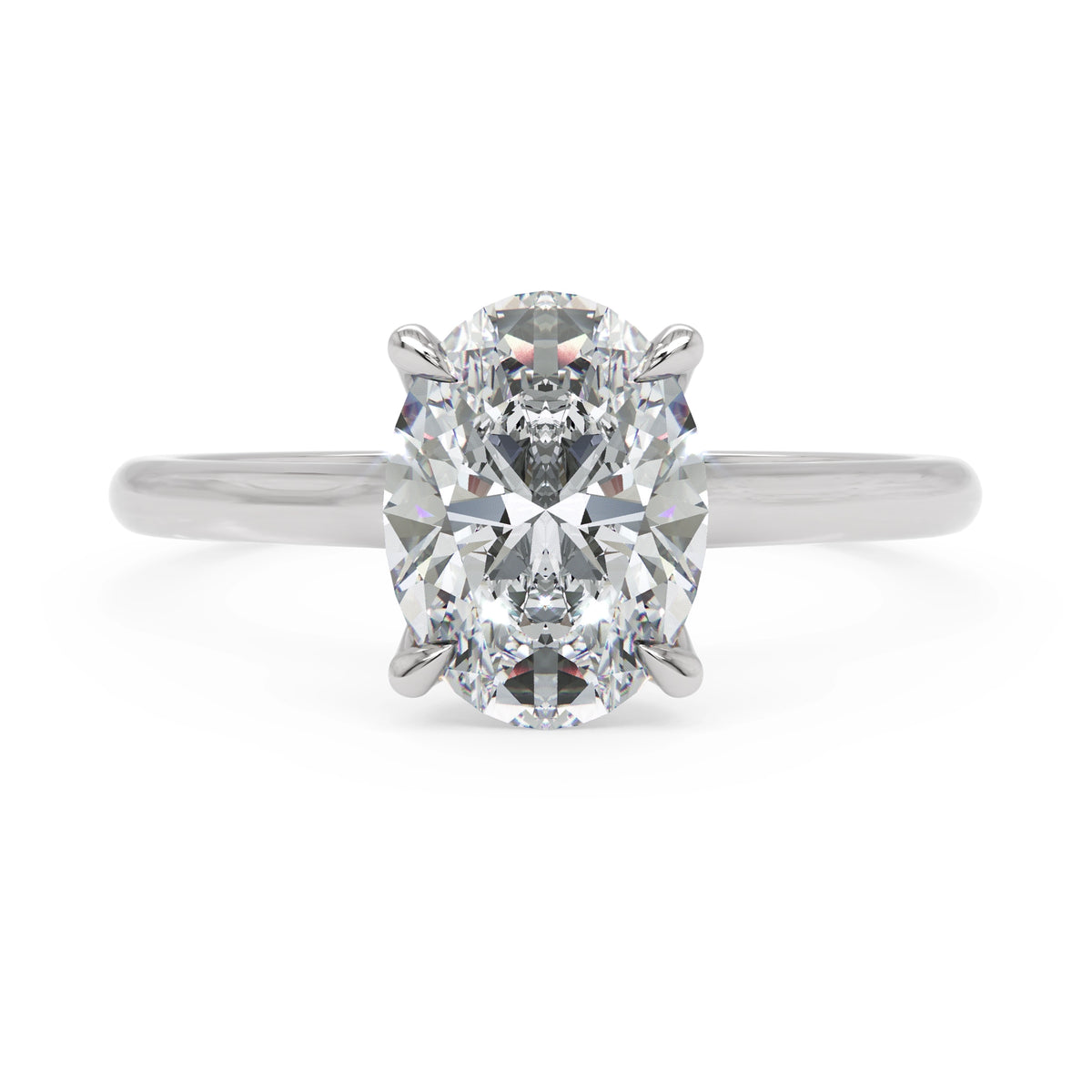 Anel de Noivado Tulip Diamante de Laboratório 1,5 ct em Ouro 18K