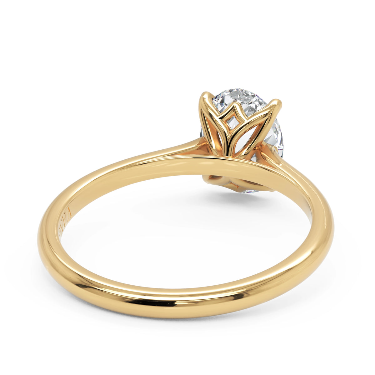 Anel de Noivado Tulip Diamante de Laboratório 1,5 ct em Ouro 18K