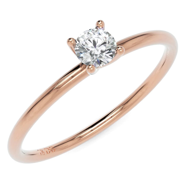 Anel de Noivado June Diamante 0,15 ct em Ouro 18K