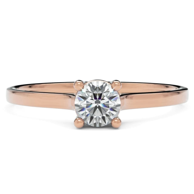 Anel de Noivado Stellae Diamante Natural 0,25 ct em Ouro 18K