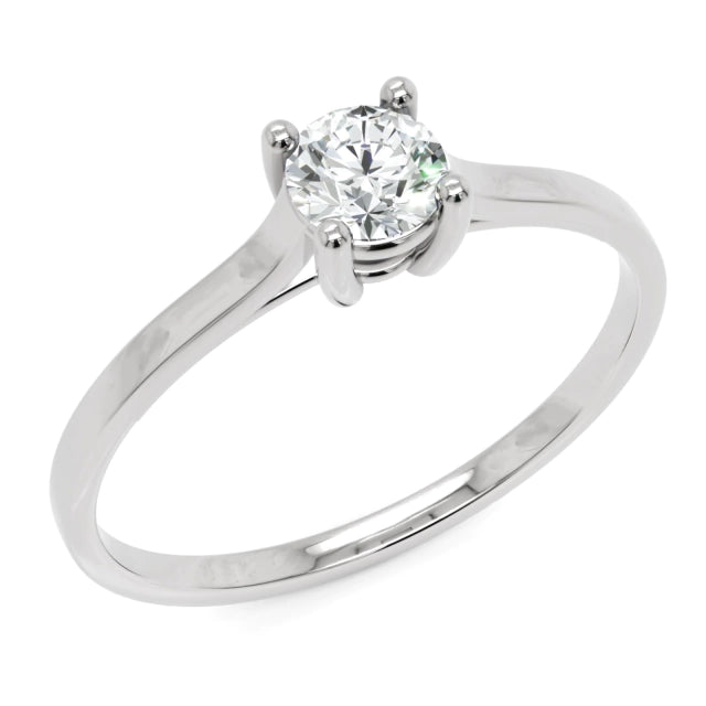 Anel de Noivado Stellae Diamante Natural 0,25 ct em Ouro 18K