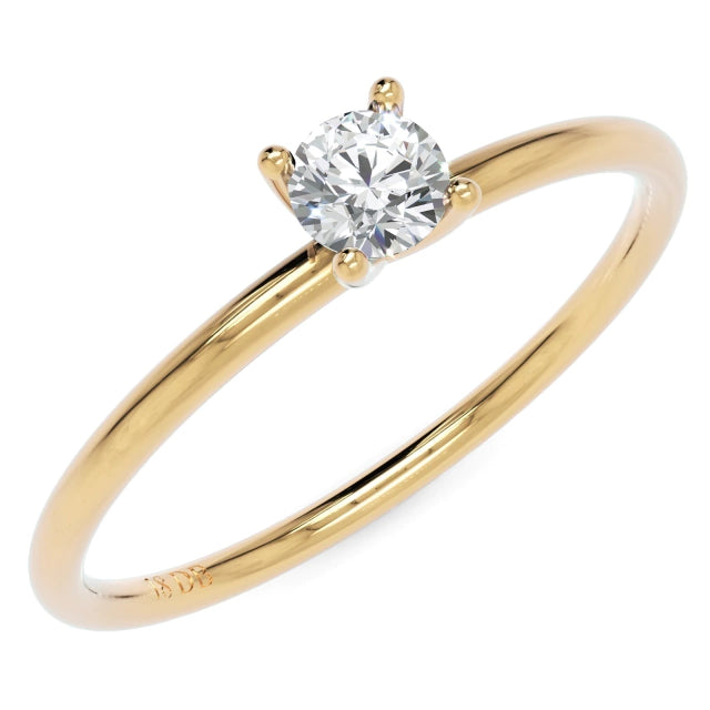 Anel de Noivado June Diamante 0,15 ct em Ouro 18K