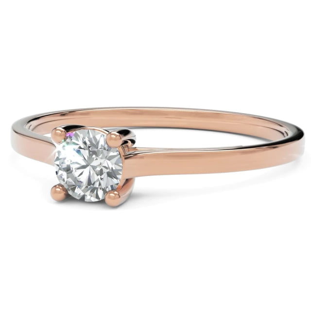 Anel de Noivado Stellae Diamante Natural 0,25 ct em Ouro 18K