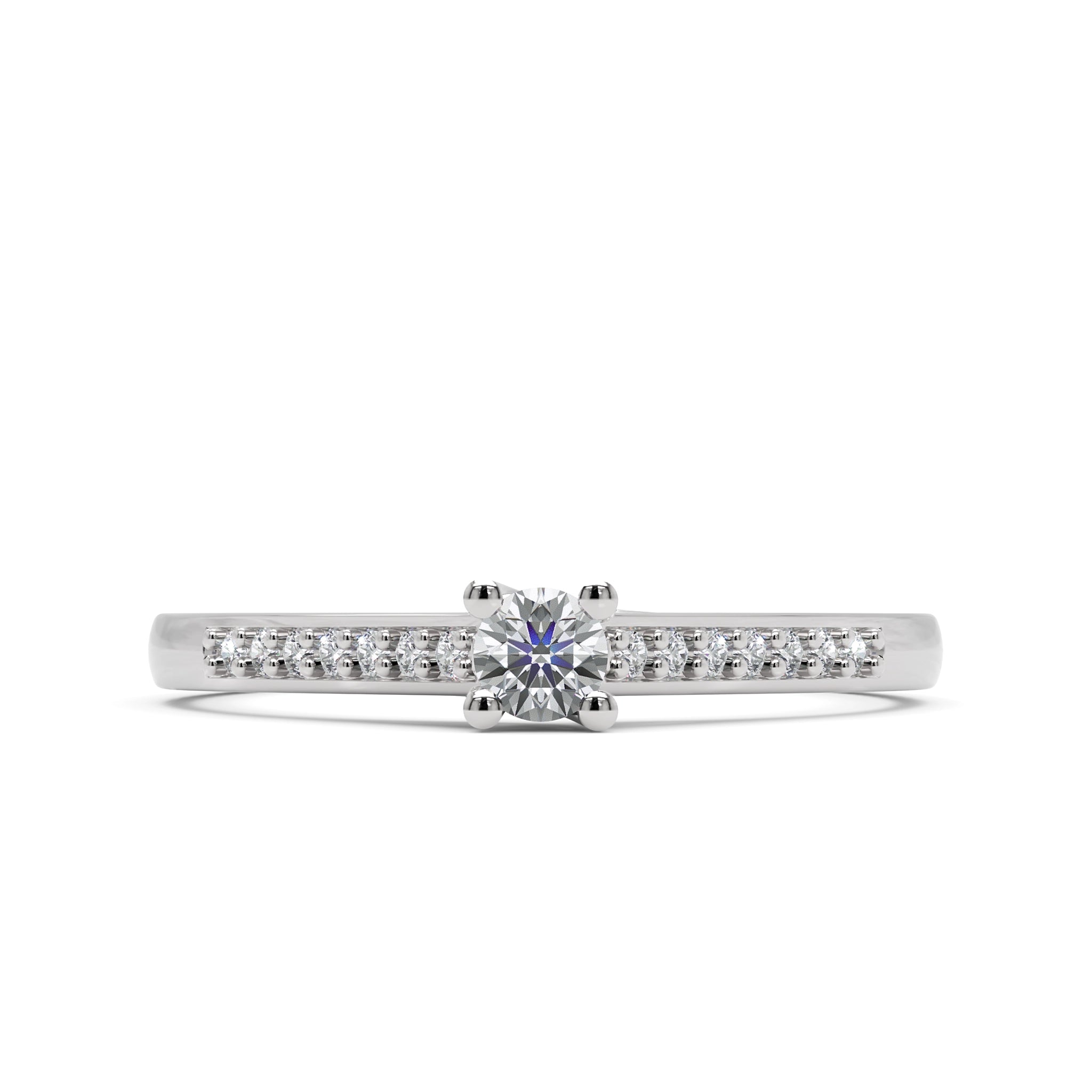 Anel de Noivado Fiorella II 0,10 ct em Ouro 18K