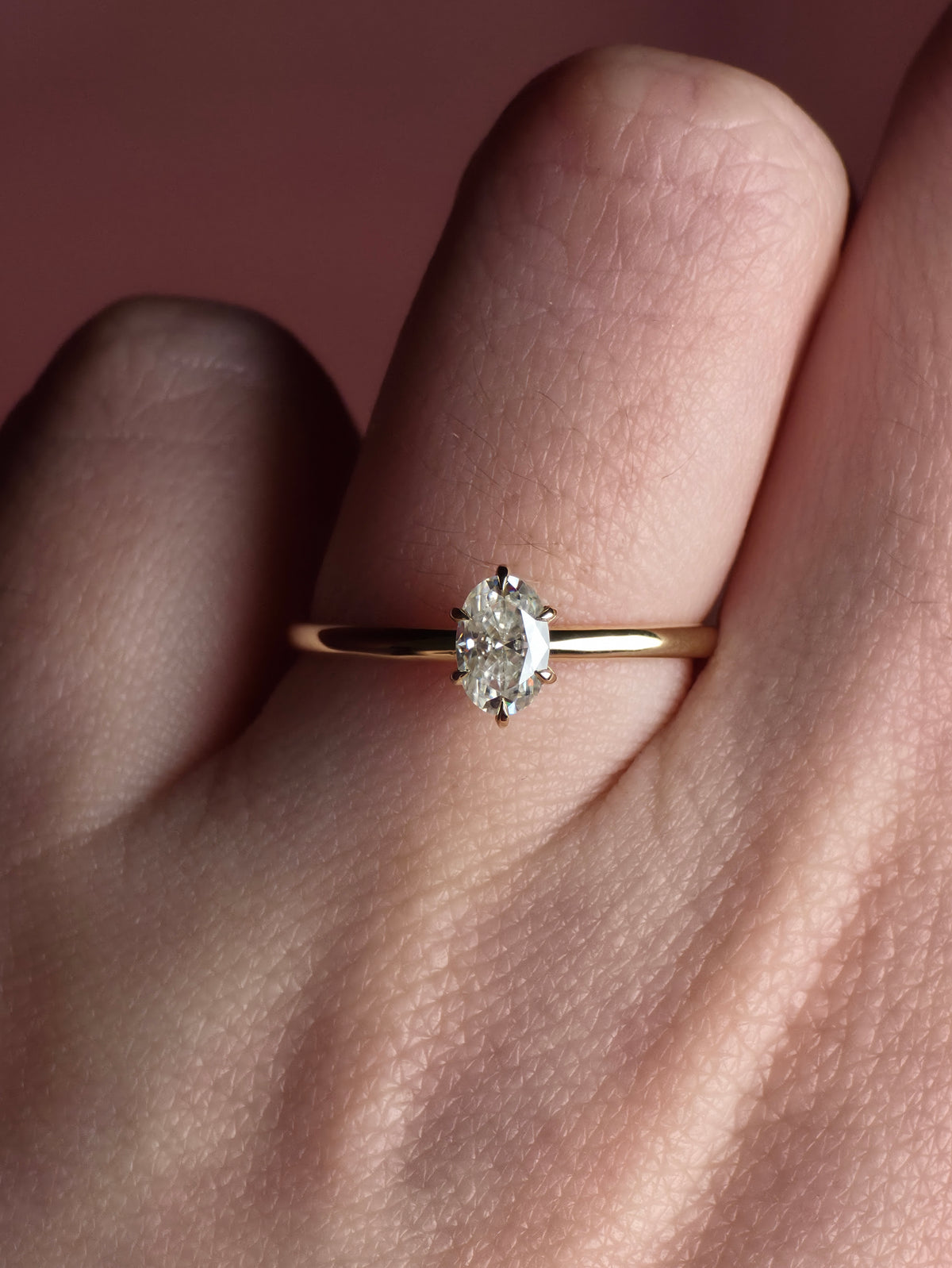 Anel de Noivado Petra Diamante Natural 0,50 ct em Ouro 18K
