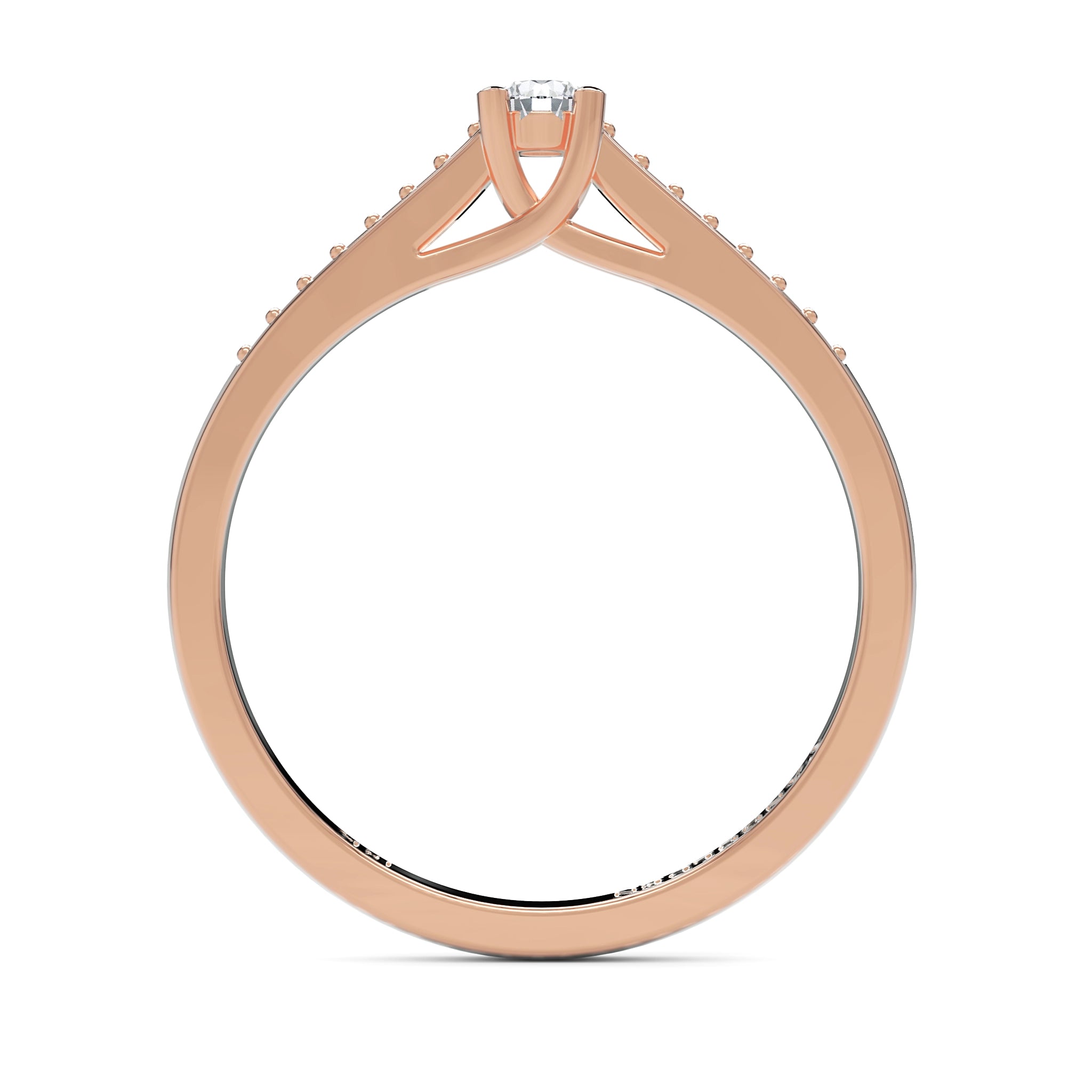 Anel de Noivado Fiorella II Diamante Natural 0,10 ct em Ouro 18K