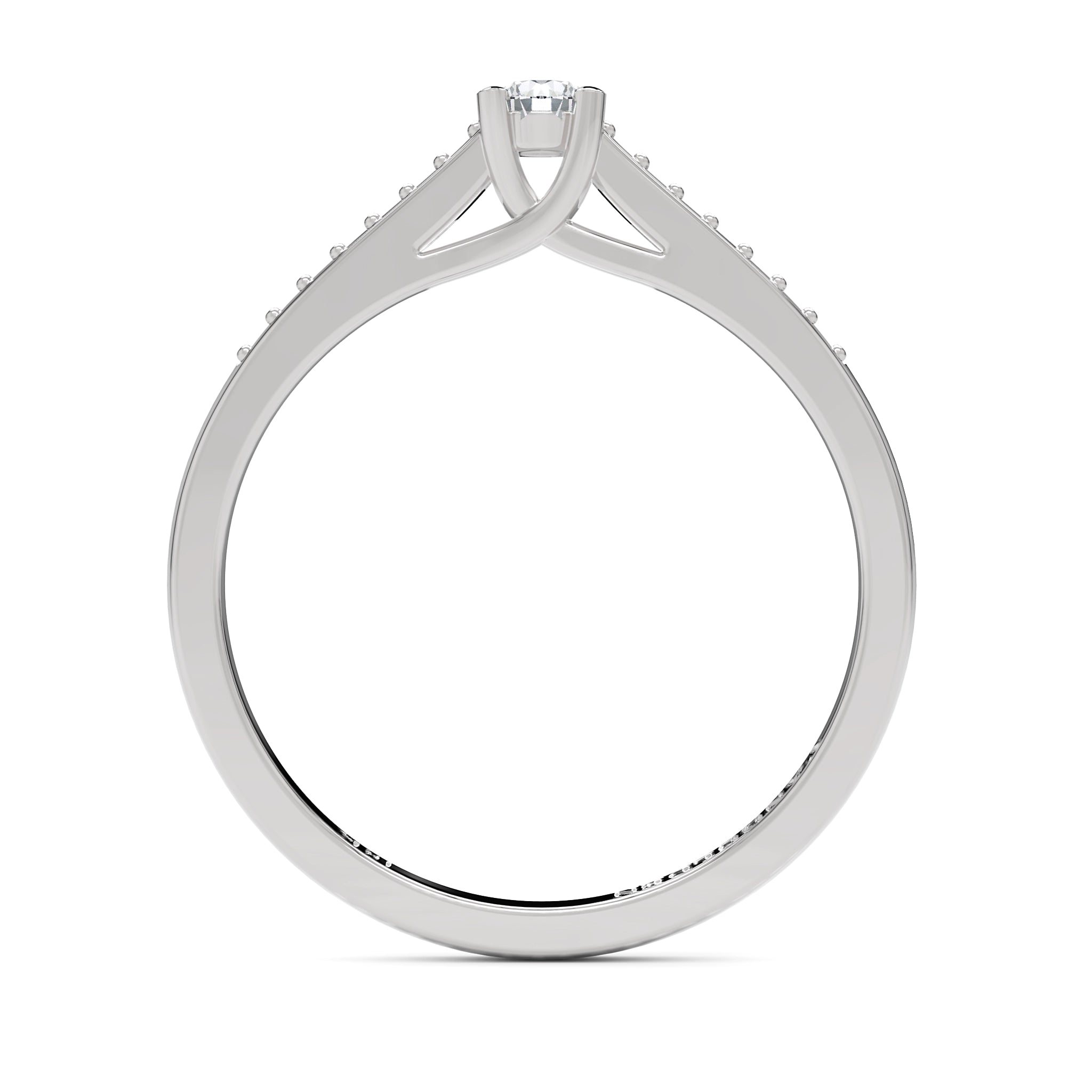 Anel de Noivado Fiorella II Diamante Natural 0,10 ct em Ouro 18K