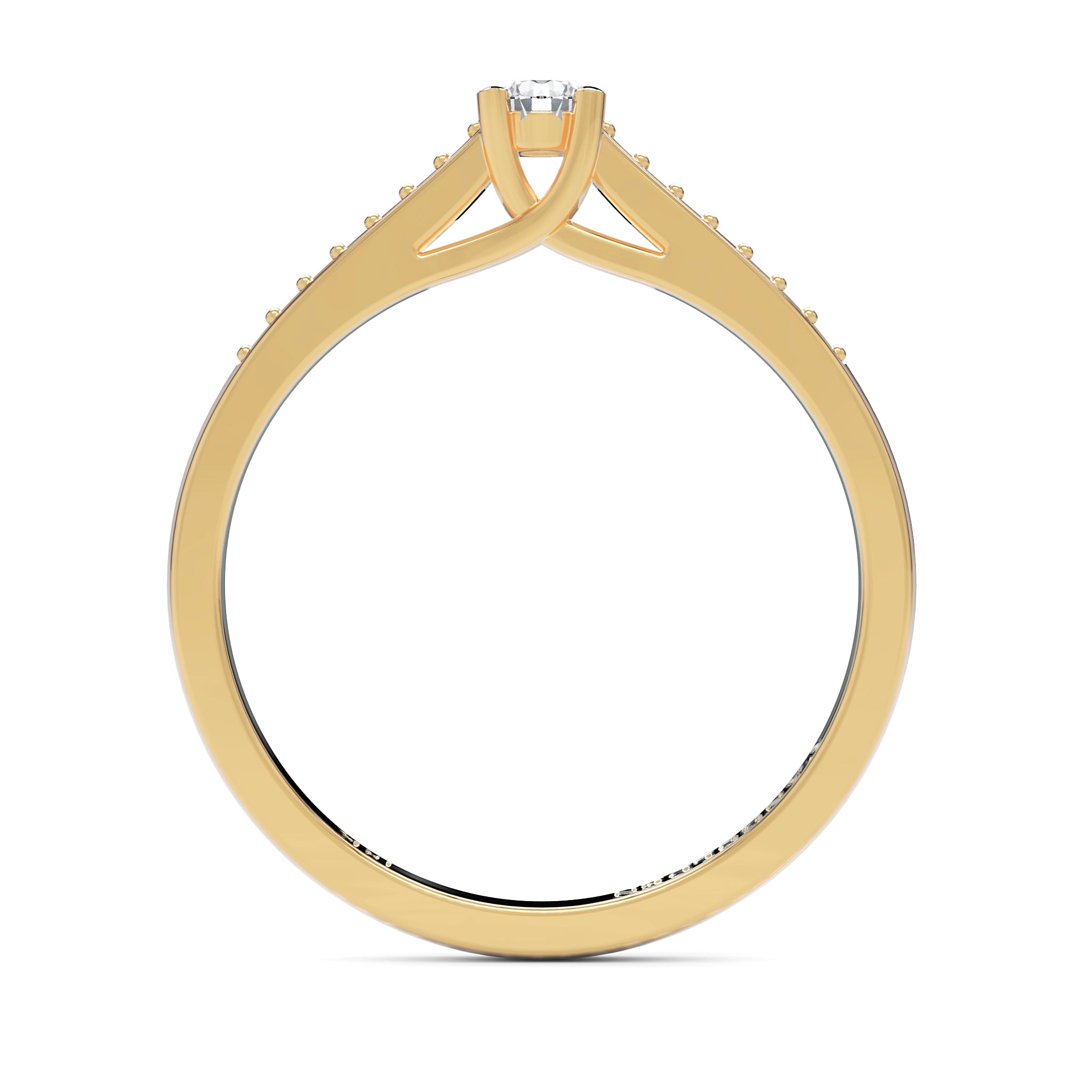 Anel de Noivado Fiorella II Diamante Natural 0,10 ct em Ouro 18K