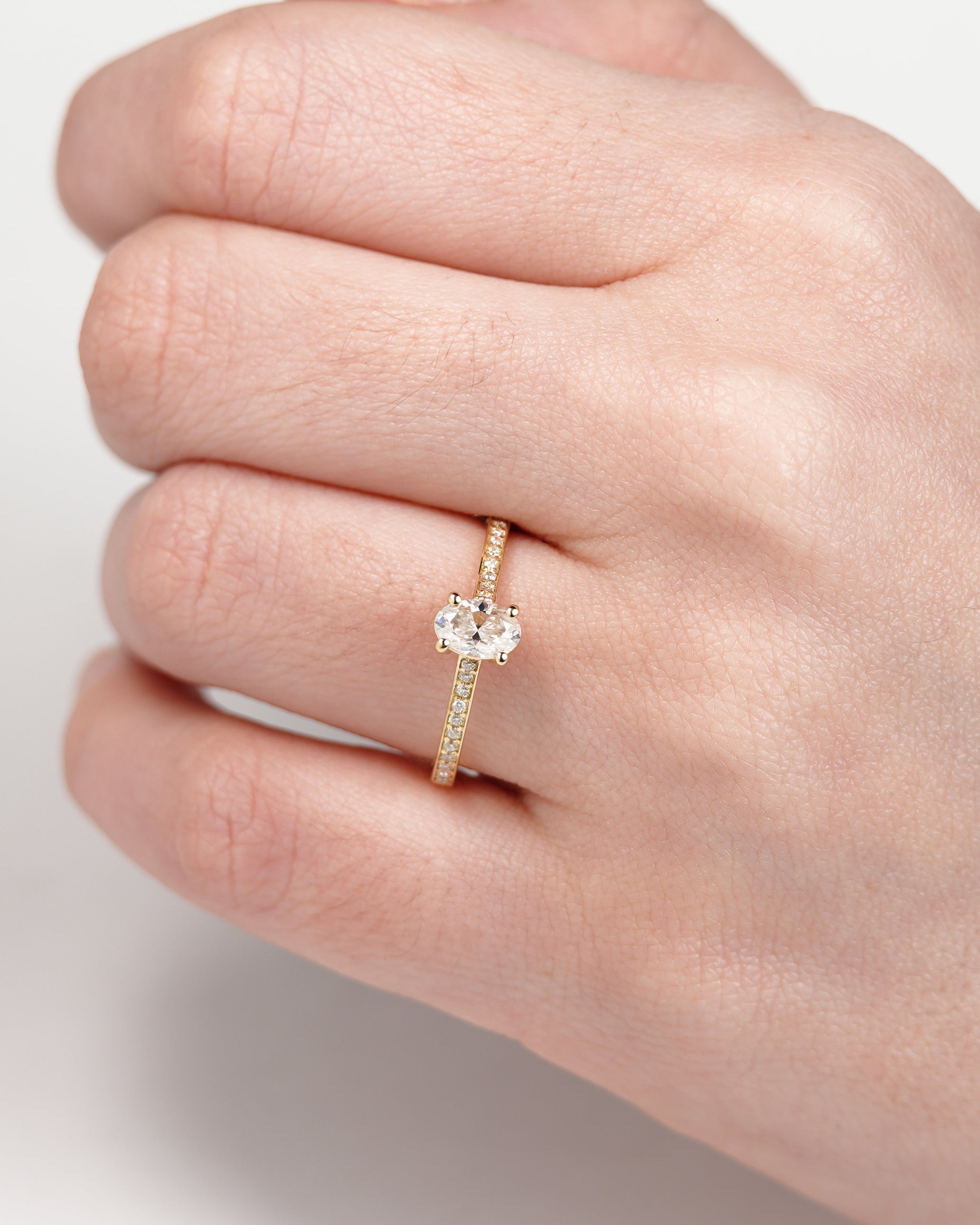 Anel de Noivado Fael Moissanite 0,50 ct em Ouro 18K