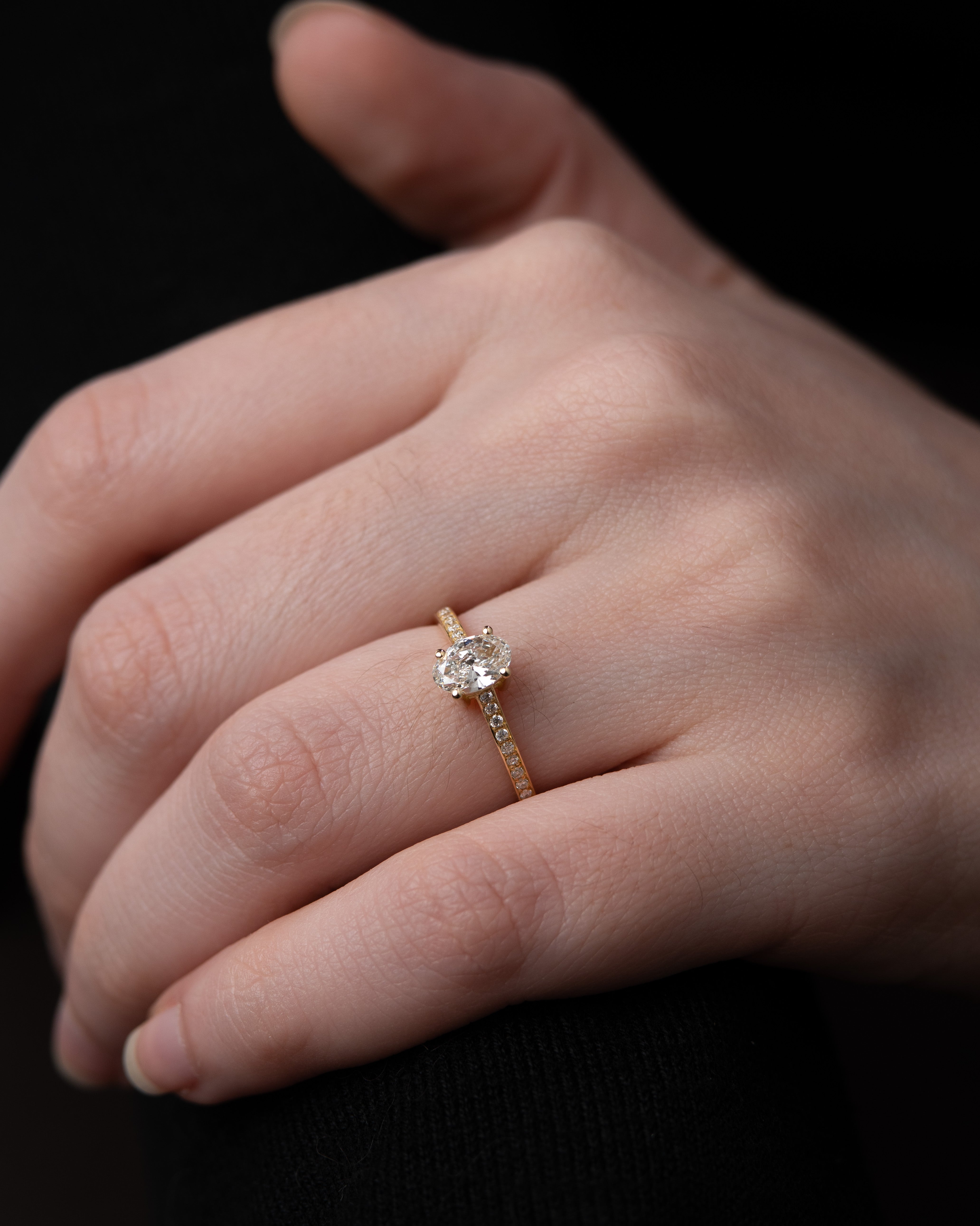 Anel de Noivado Fael Diamante de Laboratório 0,50 ct em Ouro 18K