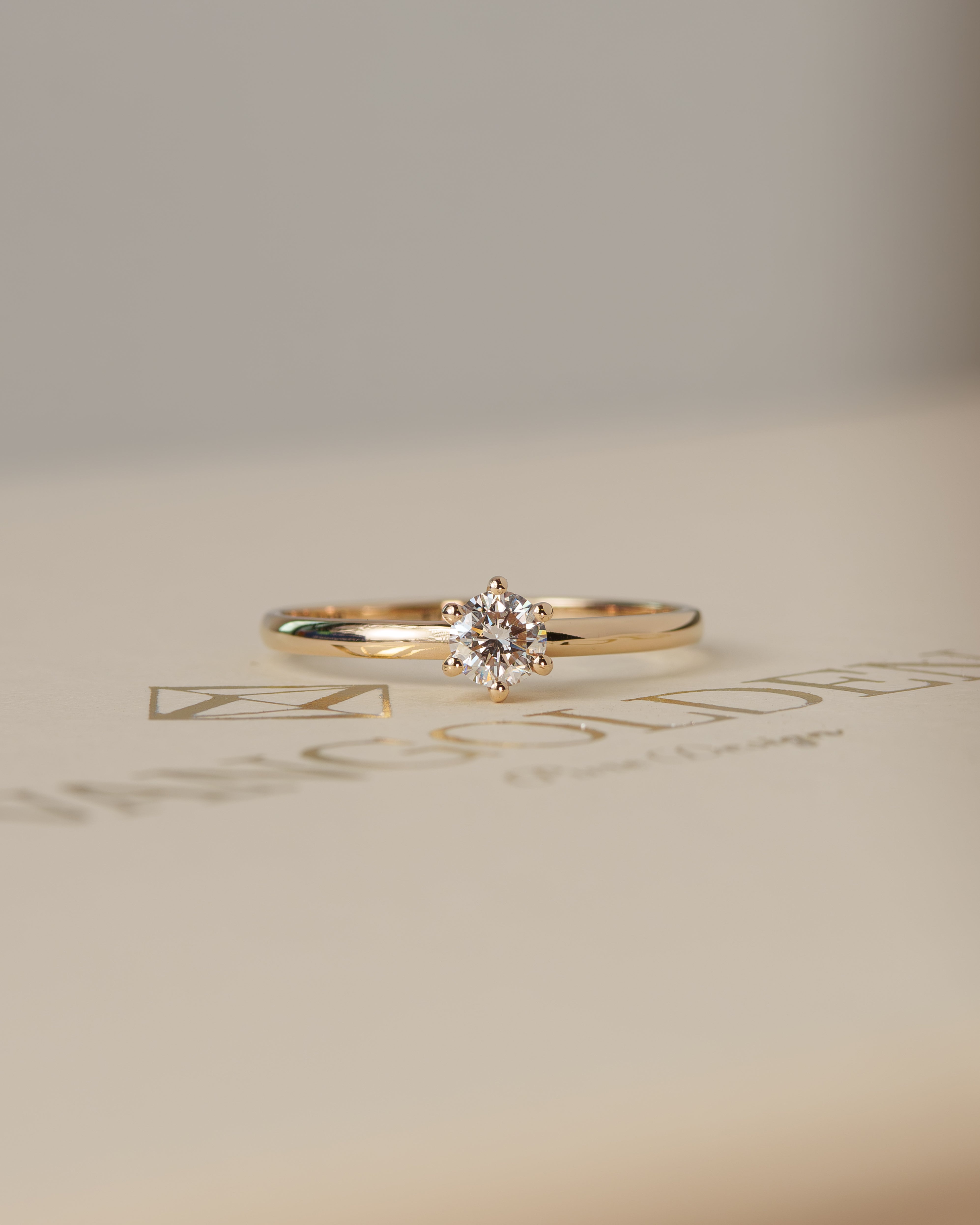 Anel de Noivado Amélie I Diamante de Laboratório 0,25 ct em Ouro 18K
