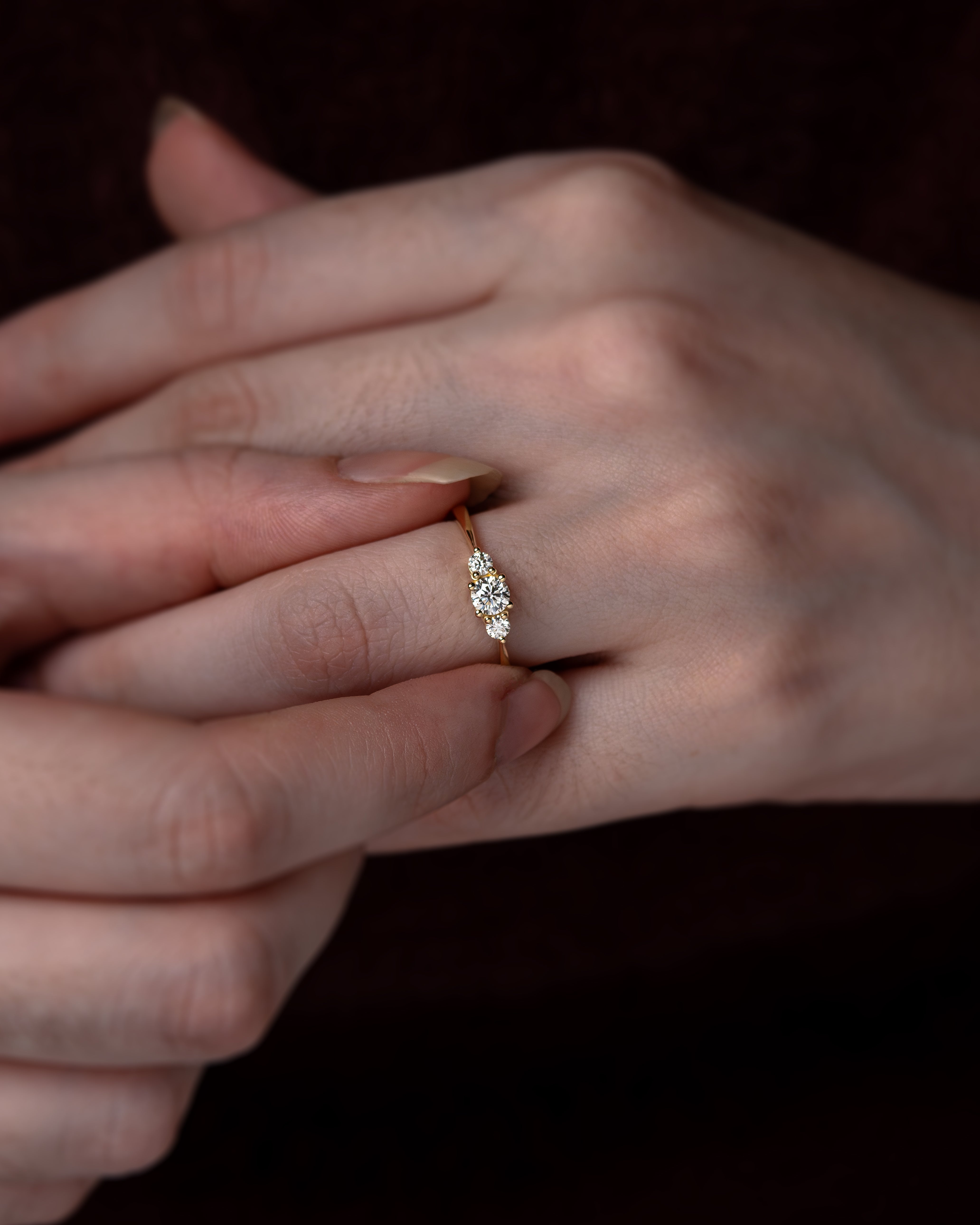 Anel de Noivado Memora Moissanite 0,30 ct em Ouro 18K