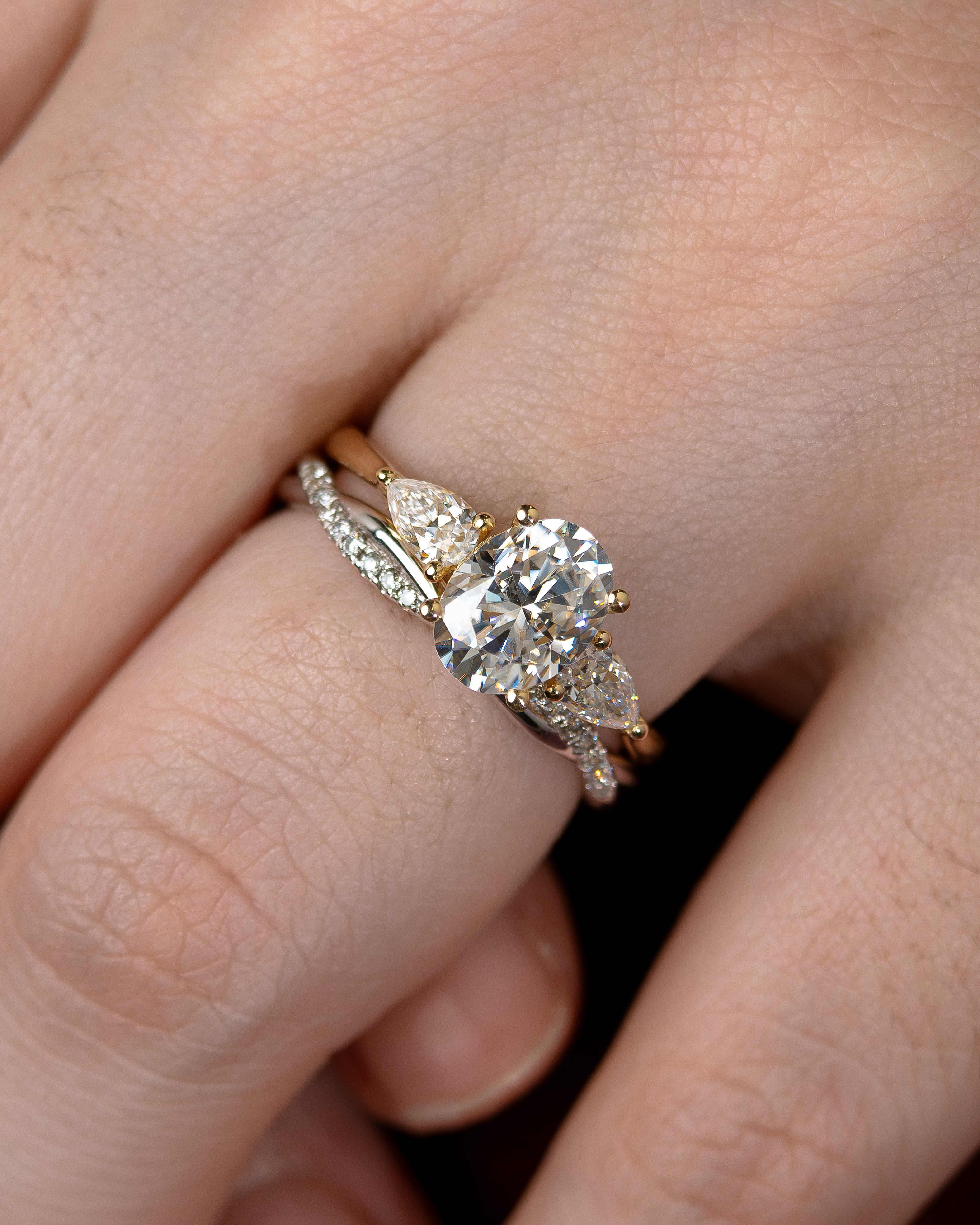 Anel de Noivado Valley Moissanite 1,5 ct em Ouro 18K