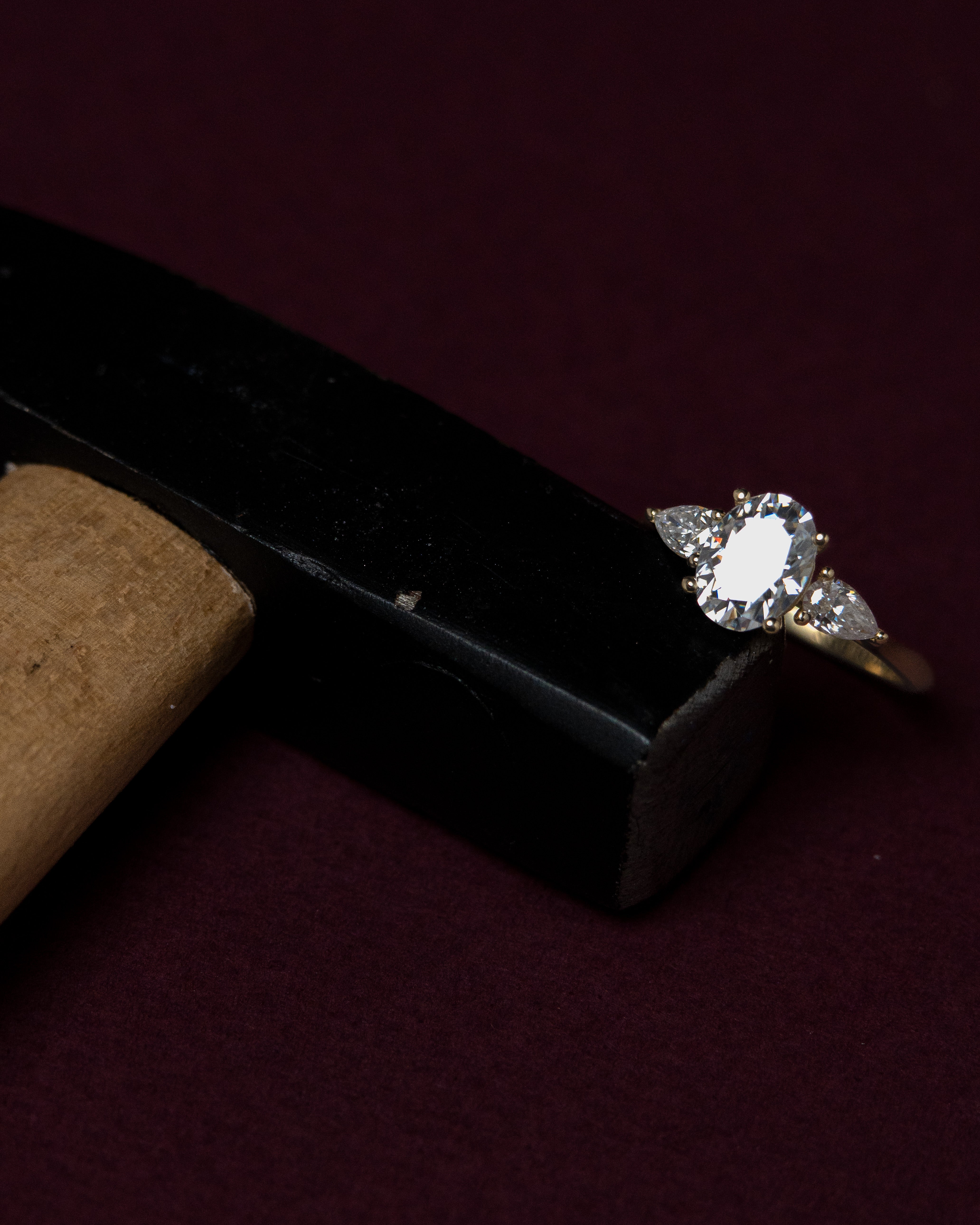 Anel de Noivado Valley Moissanite 1,5 ct em Ouro 18K