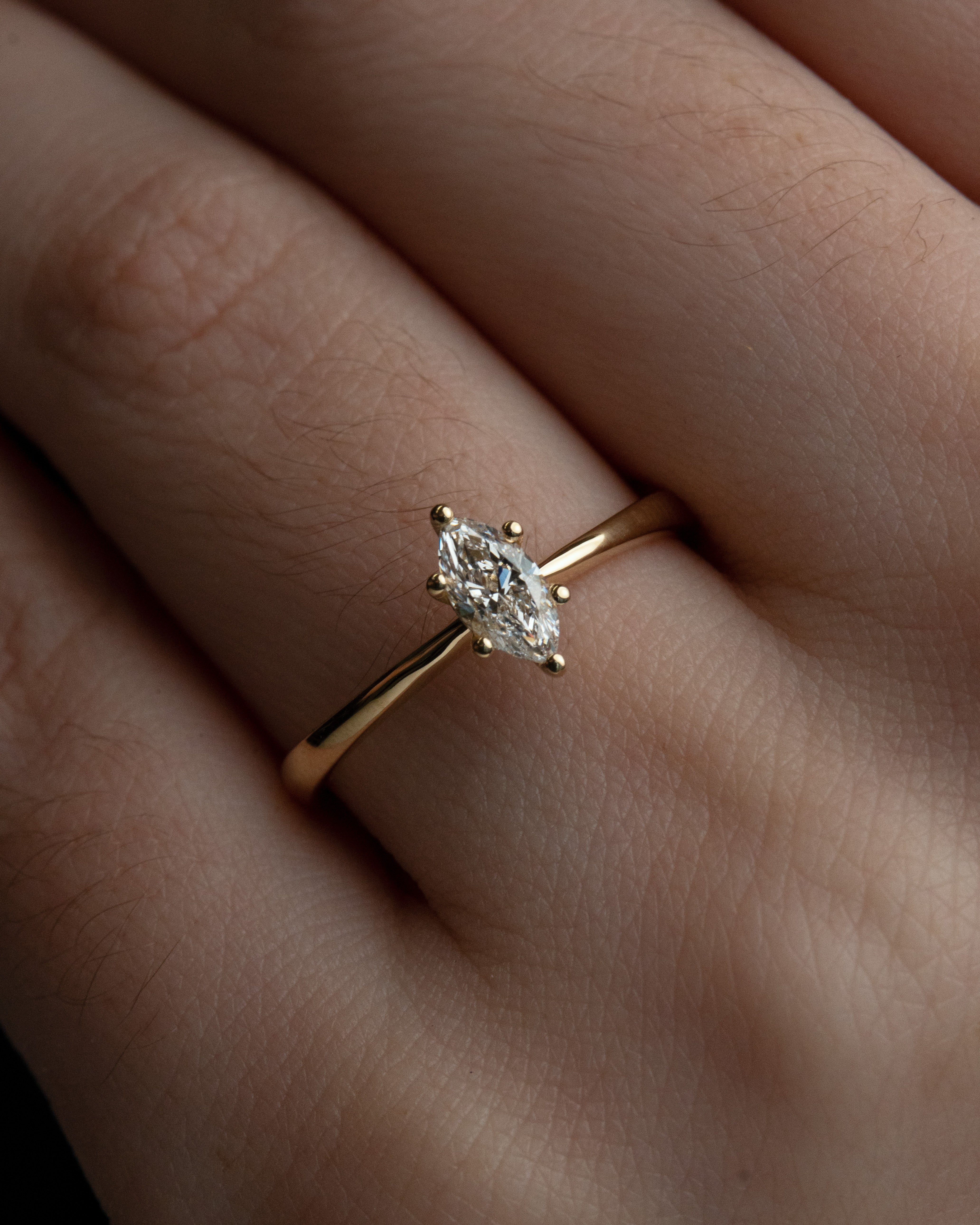 Anel de Noivado Eda Diamante de Laboratório 0,30 ct em Ouro 18K