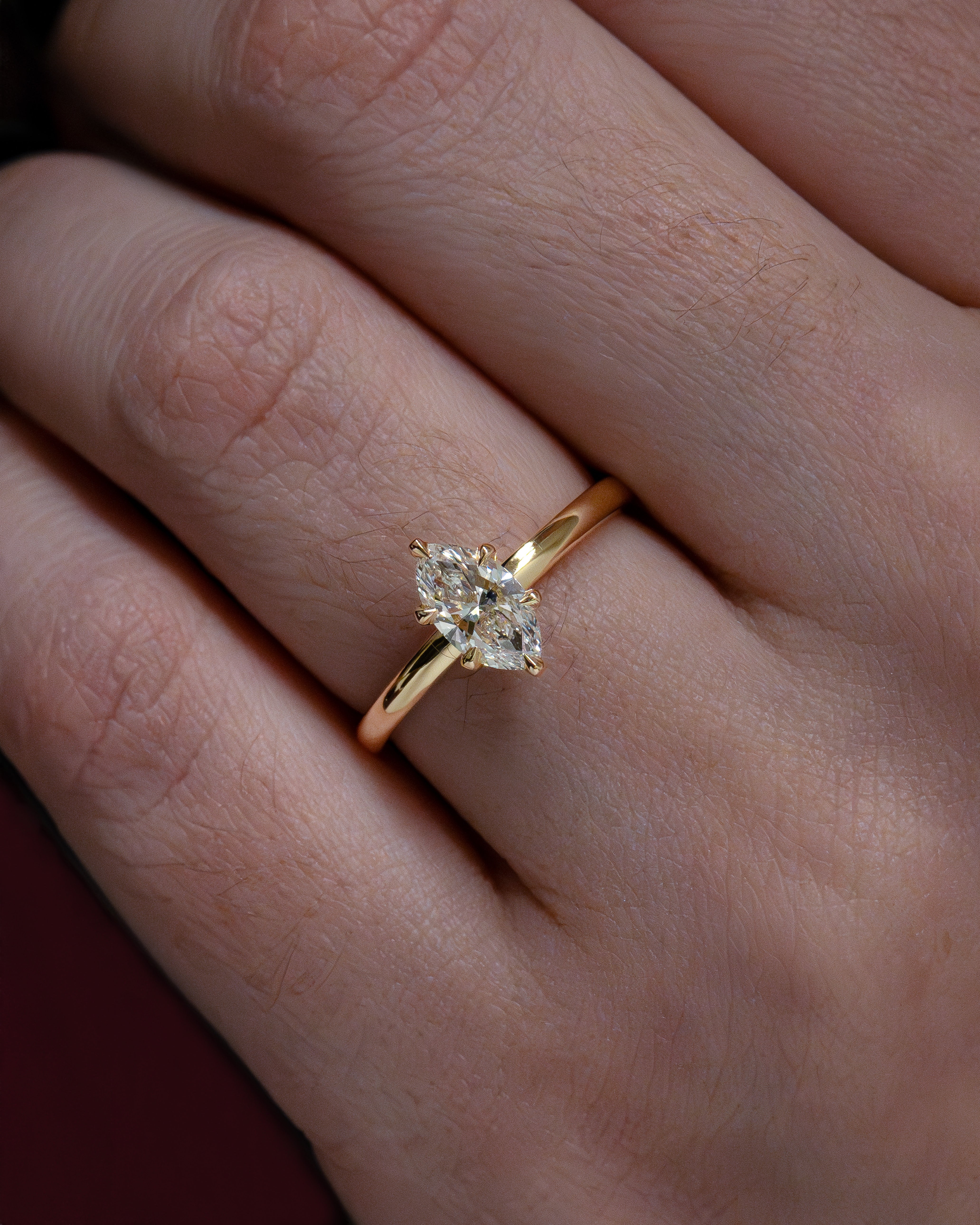 Anel de Noivado Eda Diamante de Laboratório 0,70 ct em Ouro 18K