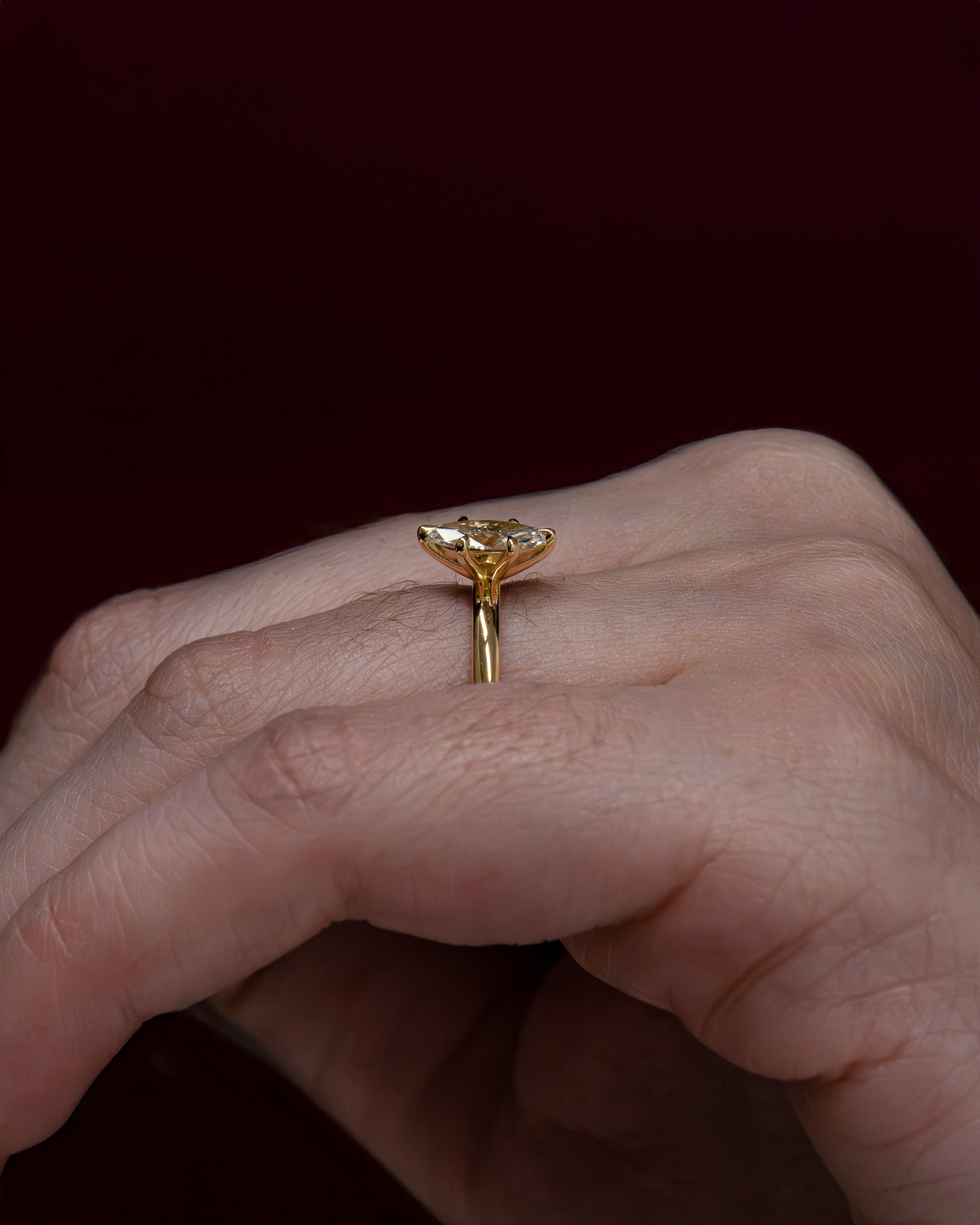 Anel de Noivado Eda Diamante de Laboratório 0,70 ct em Ouro 18K