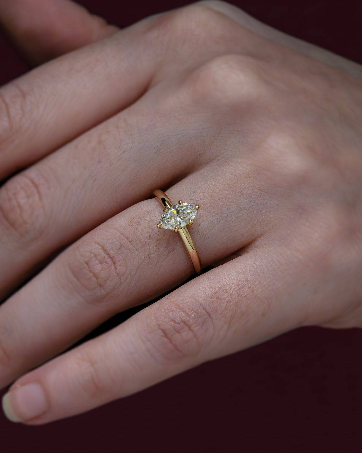 Anel de Noivado Eda Diamante de Laboratório 0,70 ct em Ouro 18K