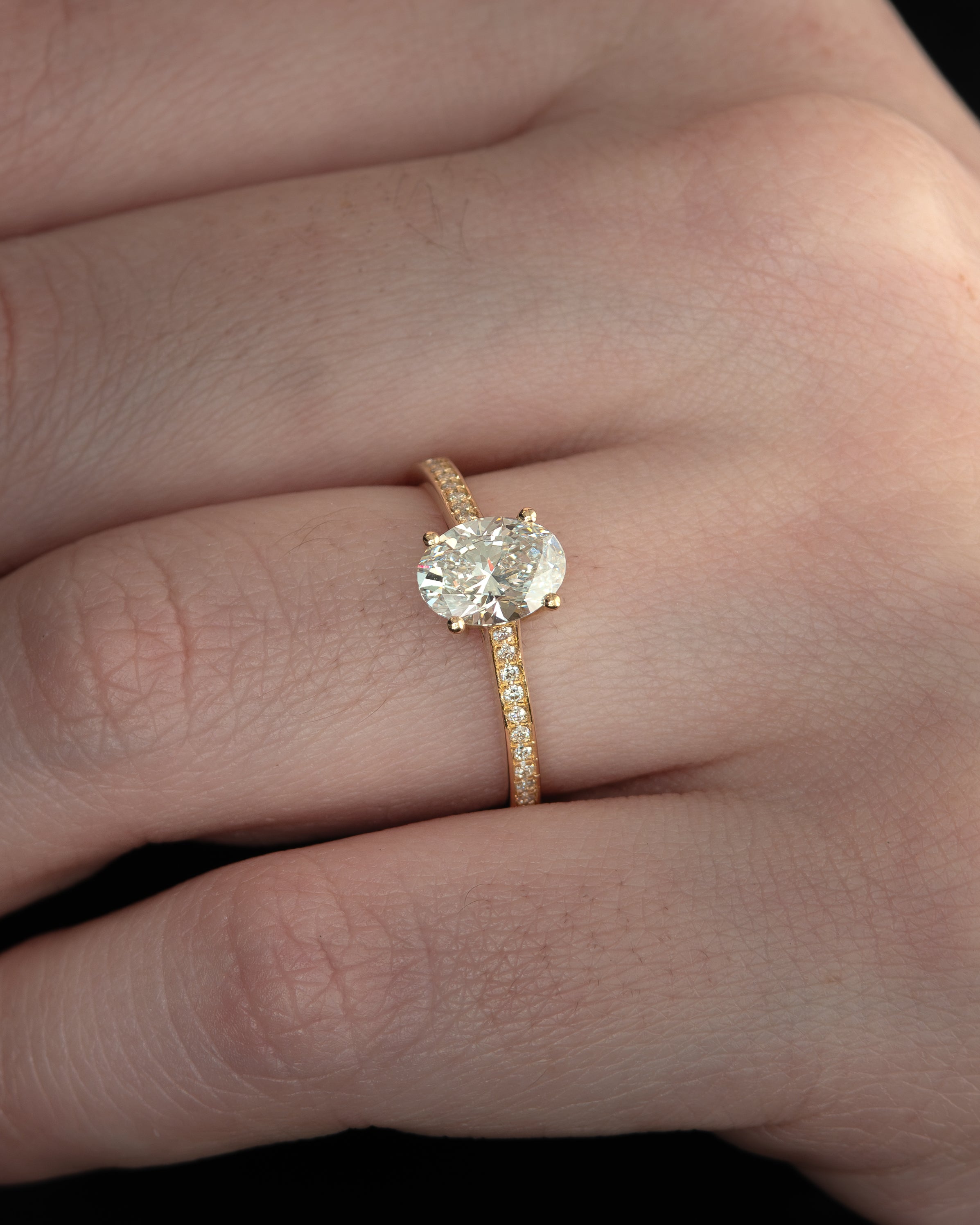 Anel de Noivado Fael Moissanite 1 ct em Ouro 18K