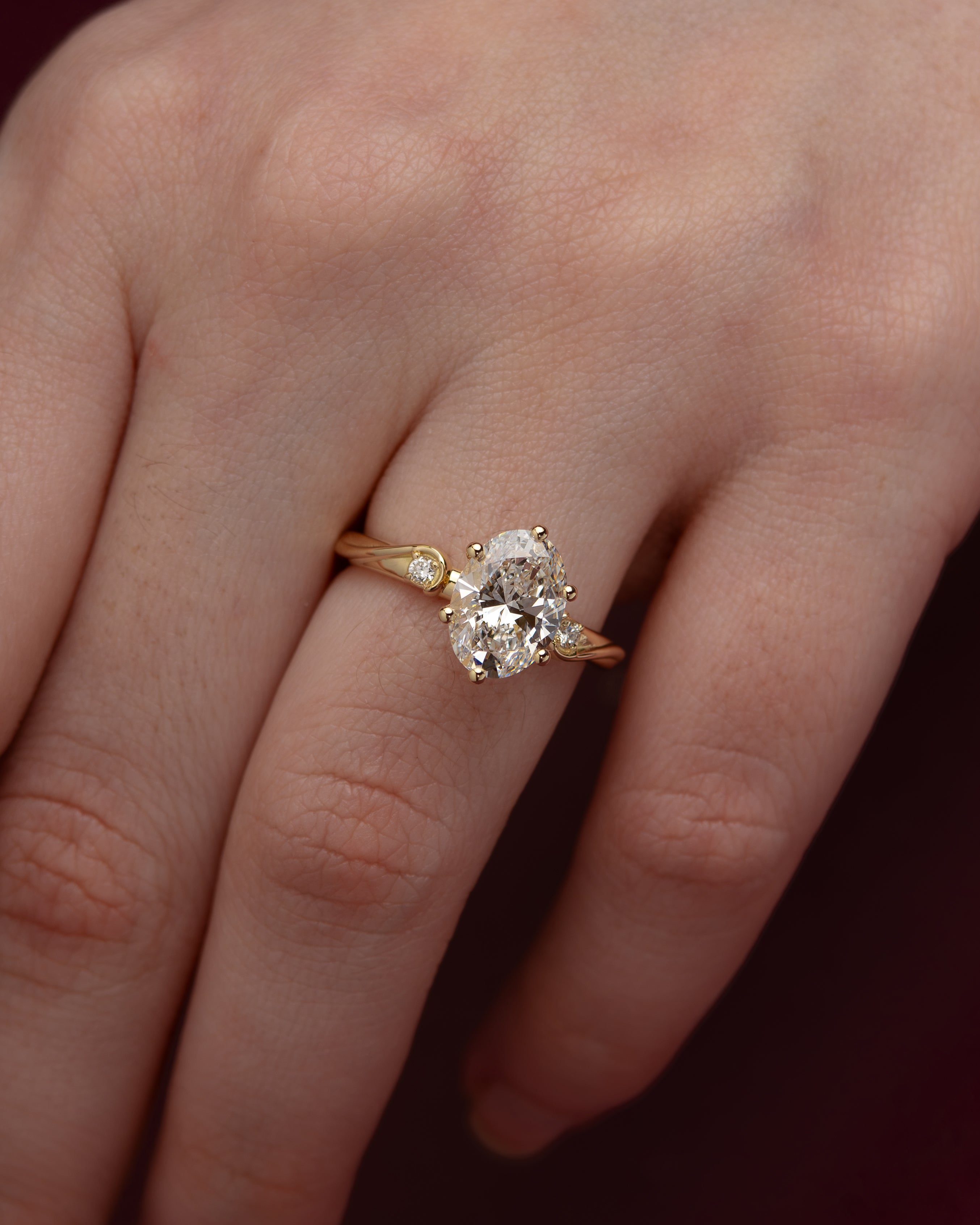Julia Moissanite 1.5 ct Engagement Ring in 18K Gold