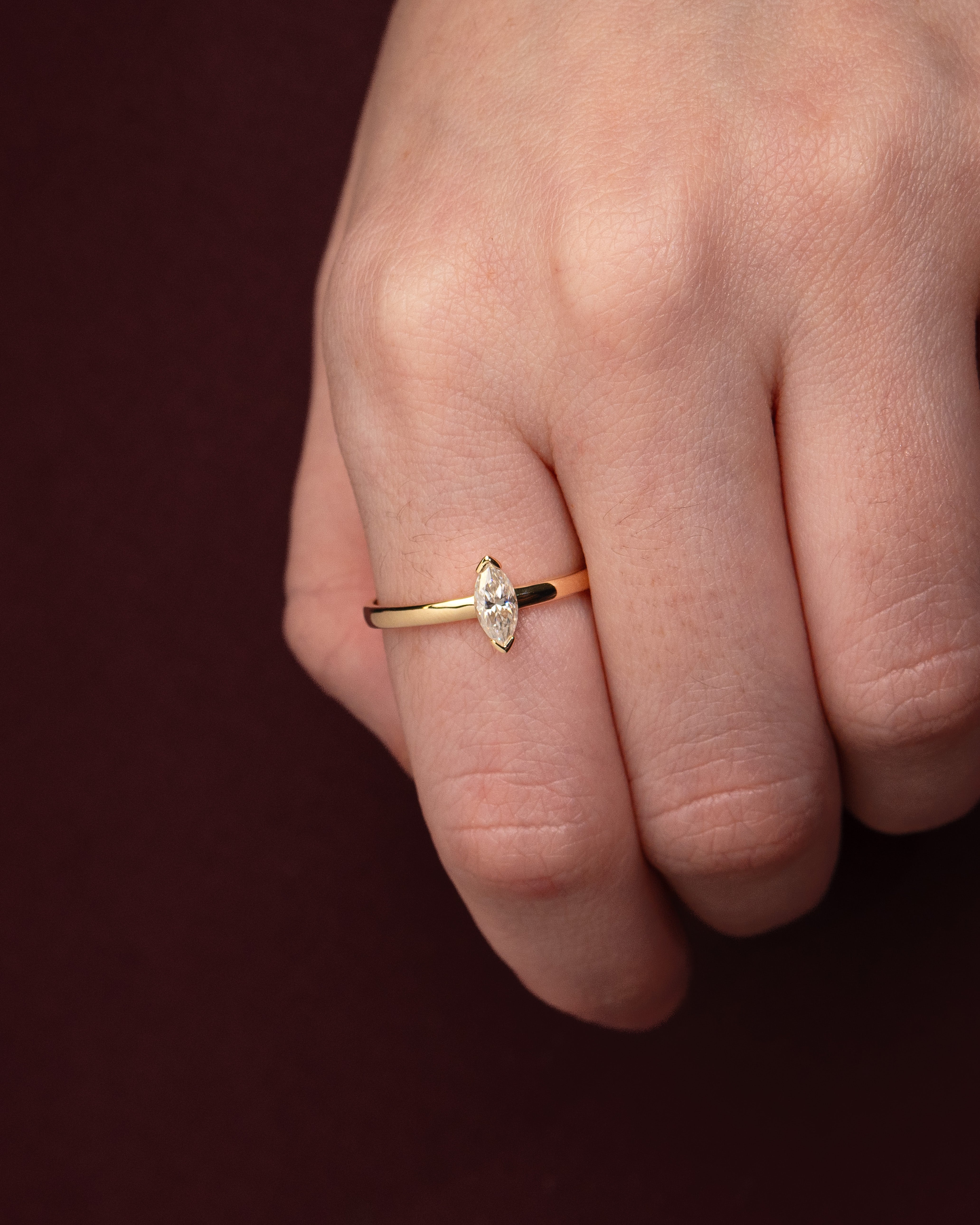 Anel de Noivado Selena Diamante de Laboratório 0,30 ct em Ouro 18K