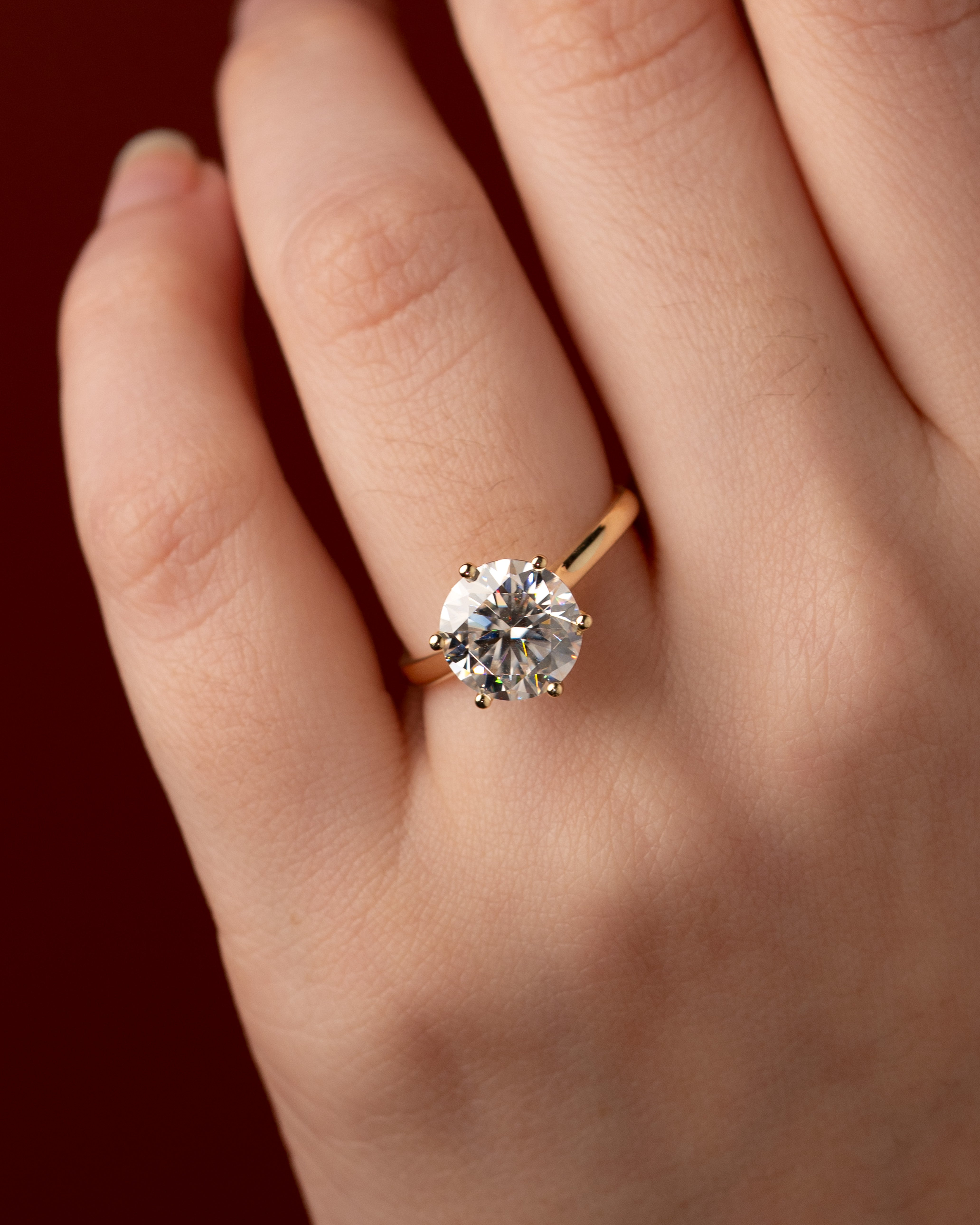 Moissanite Ring - 3.00ct Round