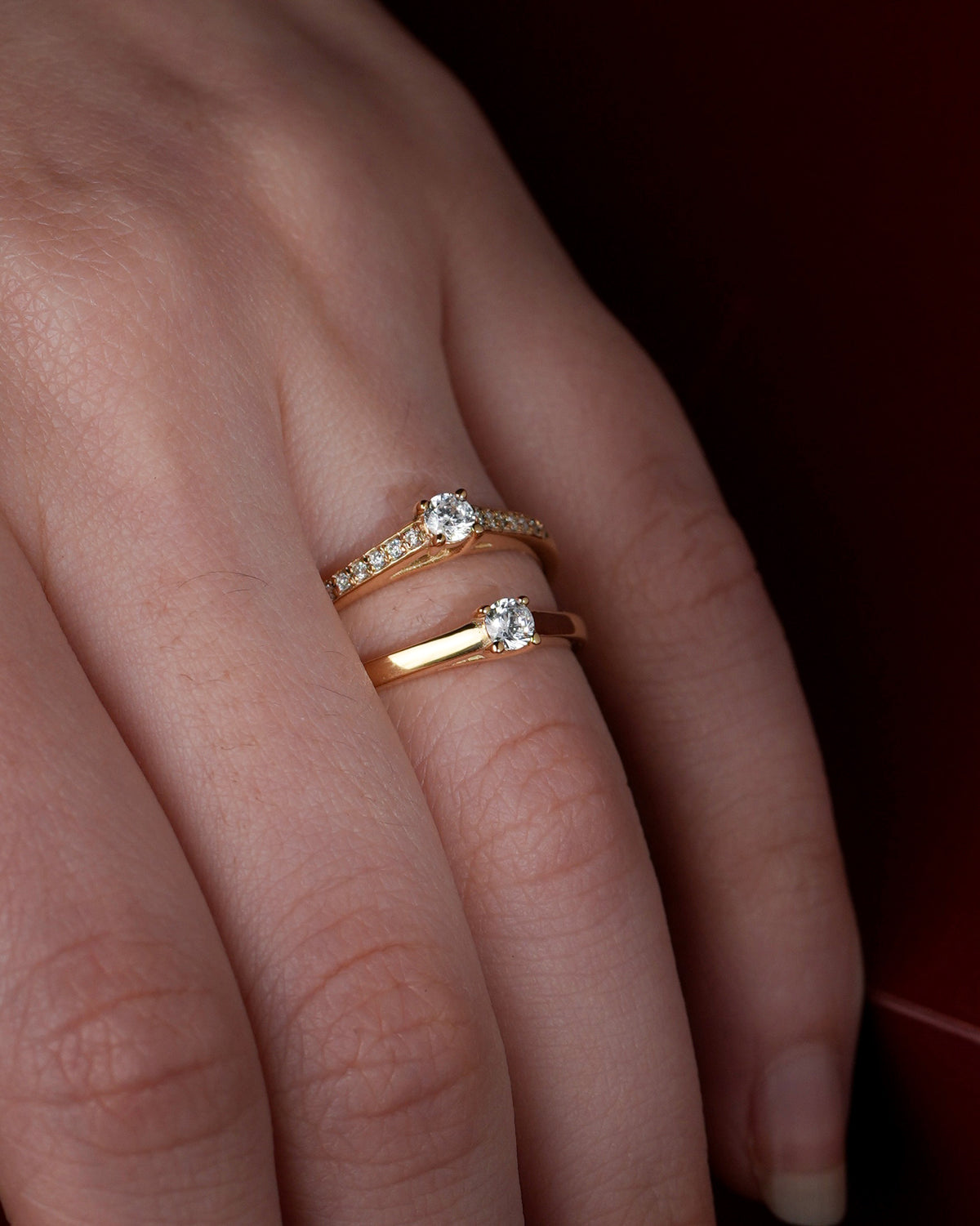 Anel Fiorella II Diamante de Laboratório 0,10 ct em Ouro 18K