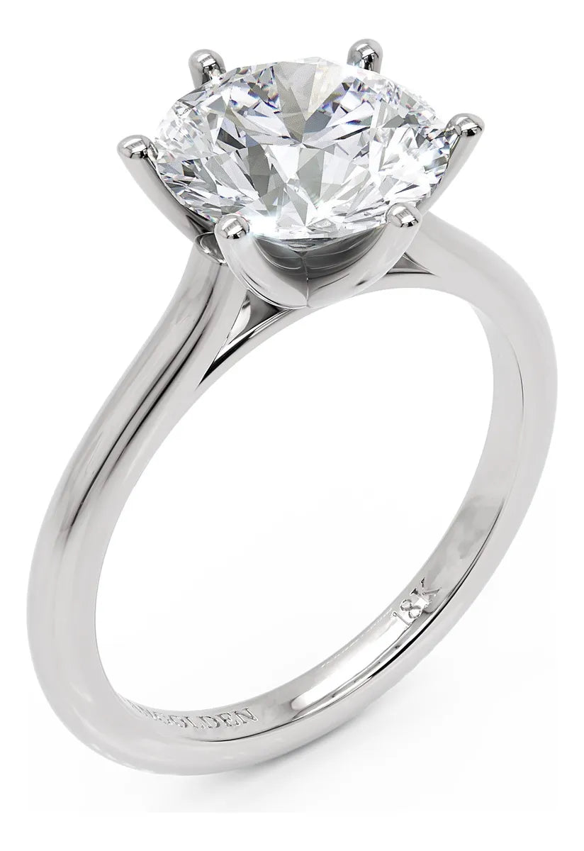 Anel de Noivado Moissanite 3 ct em Ouro 18K