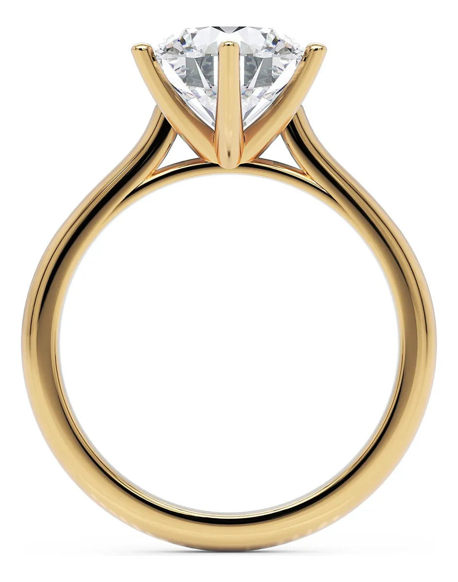 Anel de Noivado Moissanite 3 ct em Ouro 18K