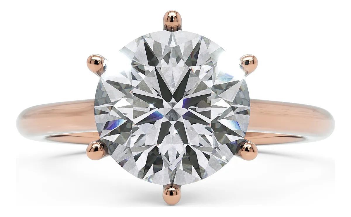 Anel de Noivado Moissanite 3 ct em Ouro 18K