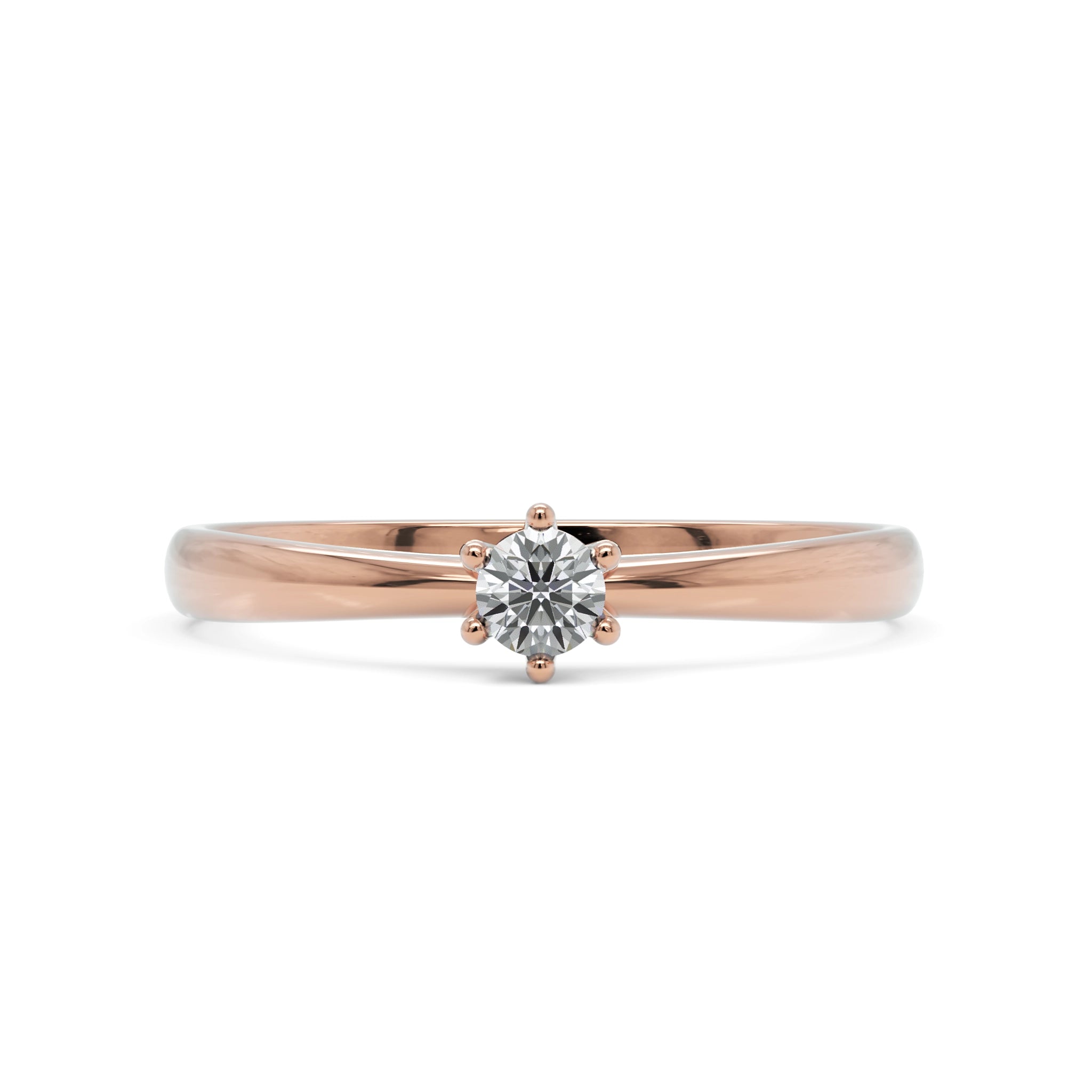 Anel de Noivado Little Miss Sunshine Diamante de Laboratório 0,15 ct em Ouro 18K