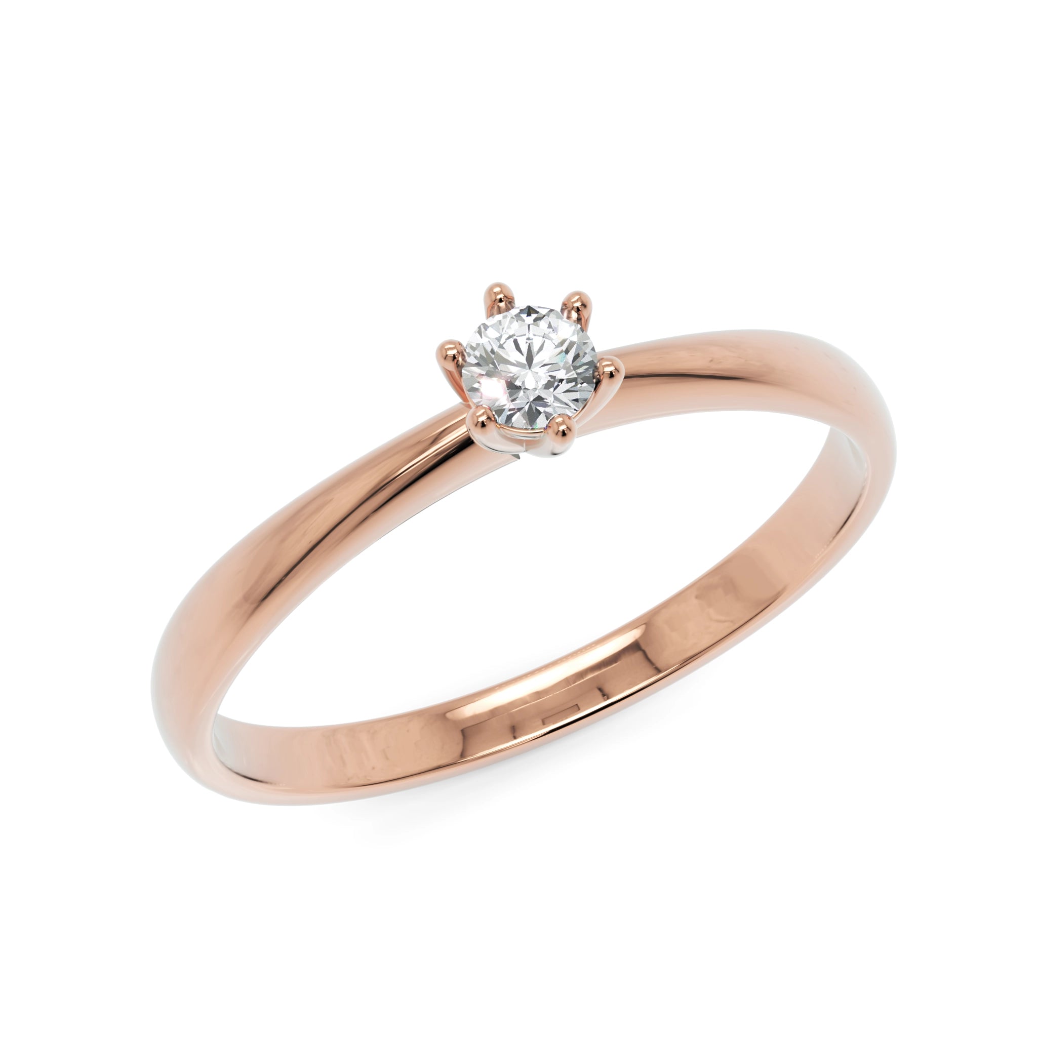 Anel de Noivado Little Miss Sunshine Diamante de Laboratório 0,15 ct em Ouro 18K