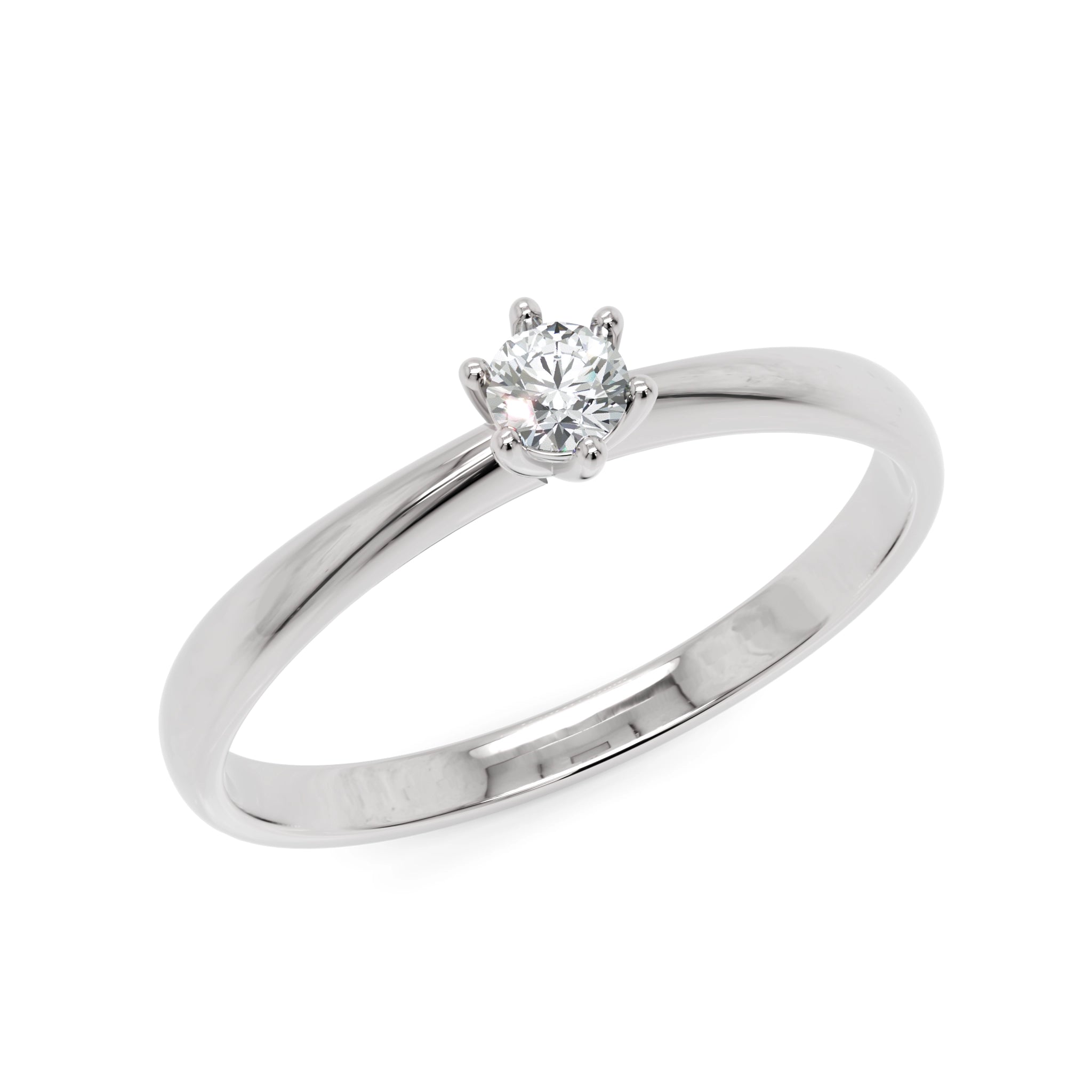 Anel de Noivado Little Miss Sunshine Diamante de Laboratório 0,15 ct em Ouro 18K