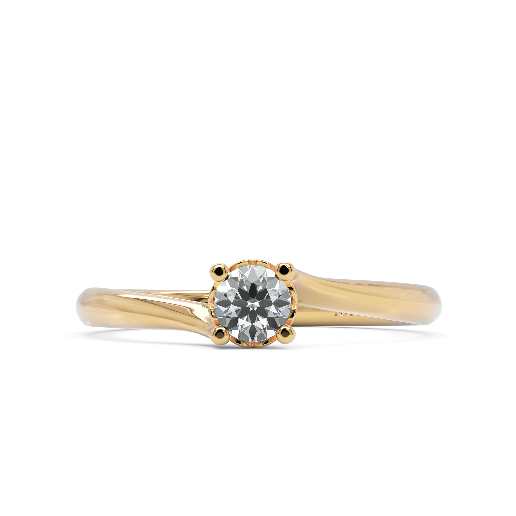 Anel de Noivado Cassie Diamante 0,15 ct em Ouro 18K