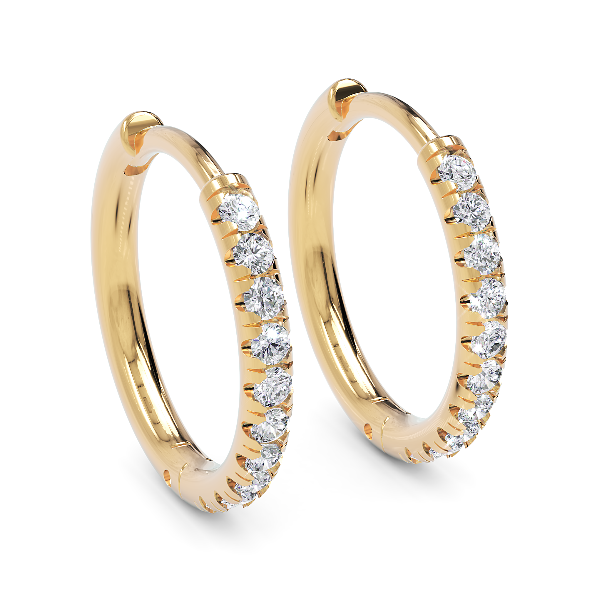 Brinco Argola Elaria Diamante 0,13 ct em Ouro 18K