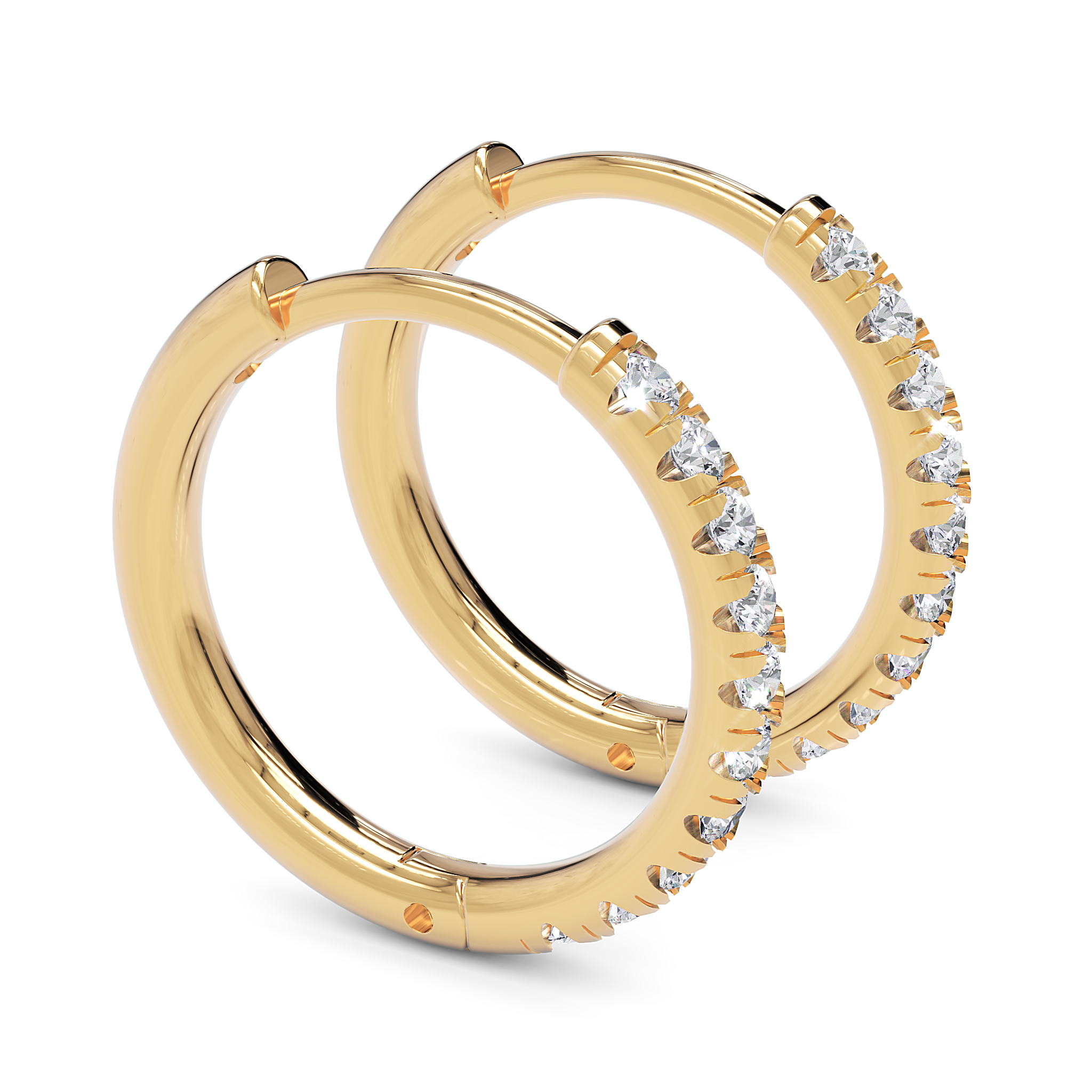 Brinco Argola Elaria Diamante 0,13 ct em Ouro 18K