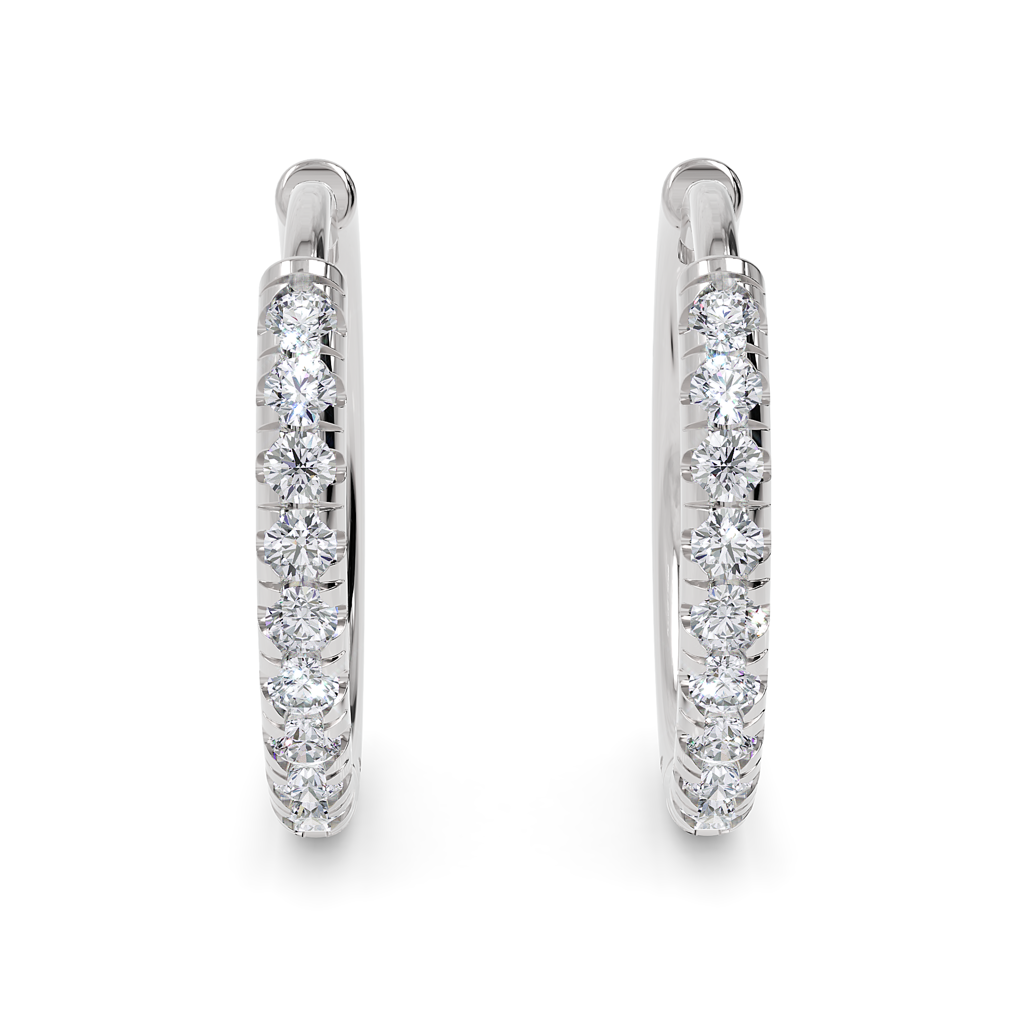 Brinco Argola Elaria em Ouro 18K Com Diamante Natural