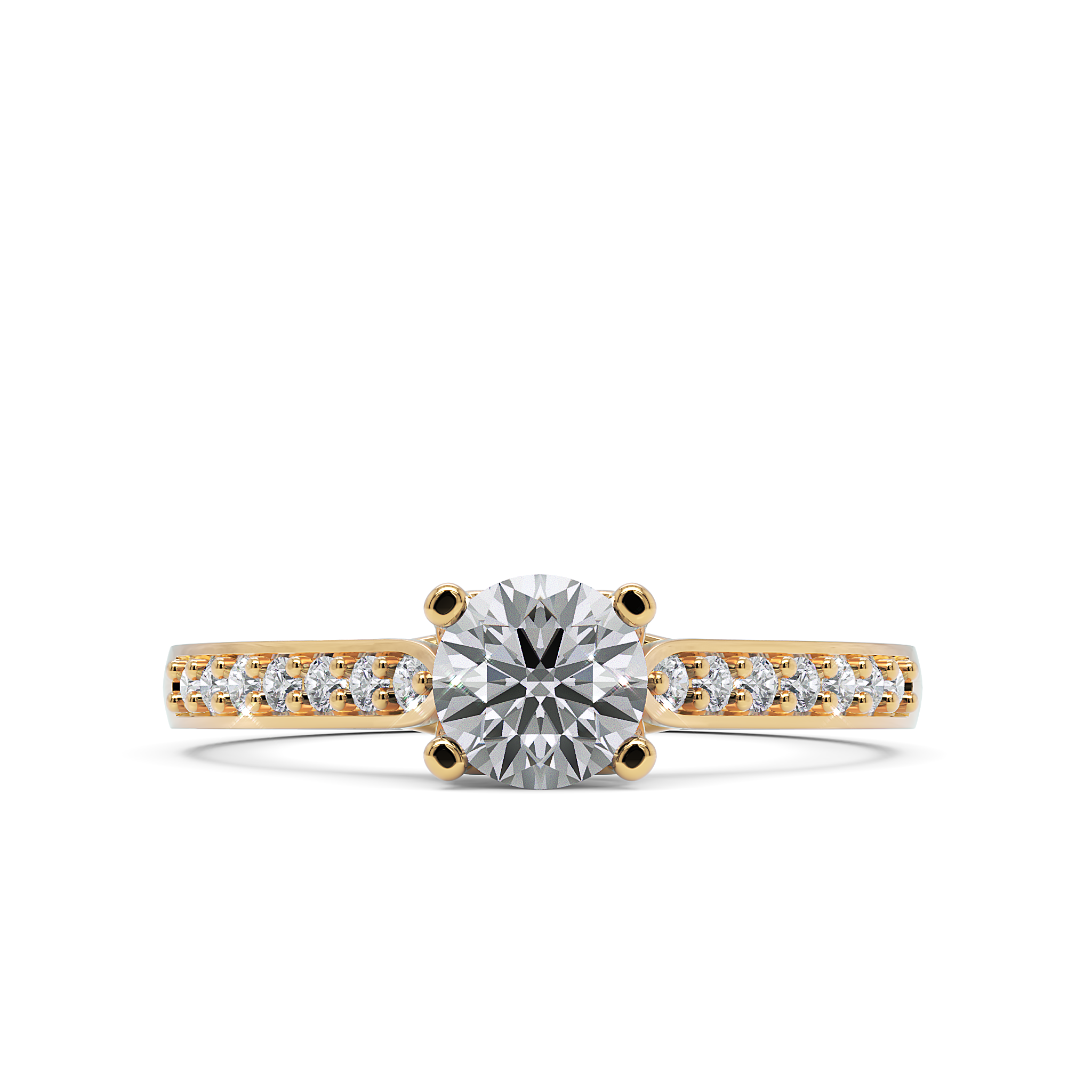 Anel de Noivado Bela II 0,50 ct em Ouro 18K